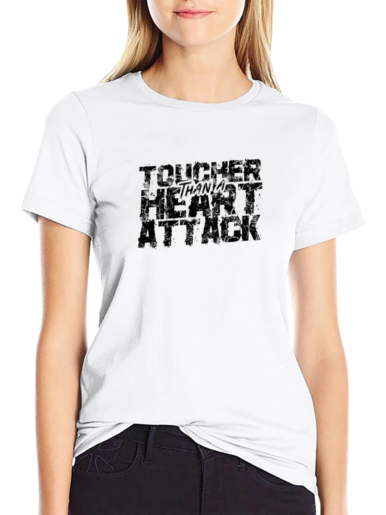 Tougher Than a Heart Attack Black Graphic Tee