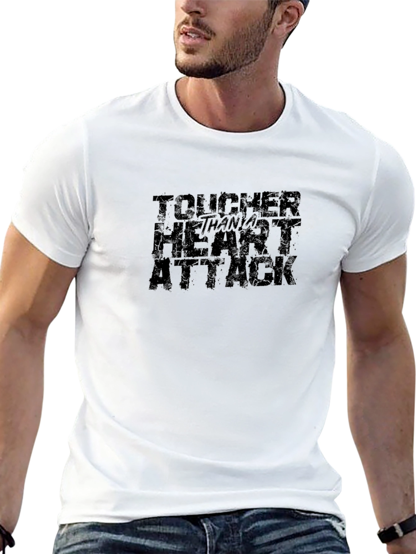 Tougher Than a Heart Attack Black Graphic Tee