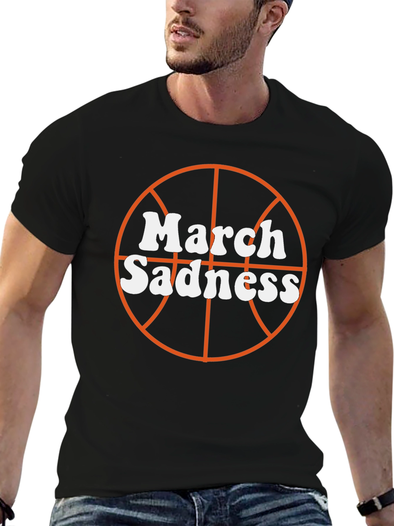 March Sadness Basketball Graphic T-Shirt
