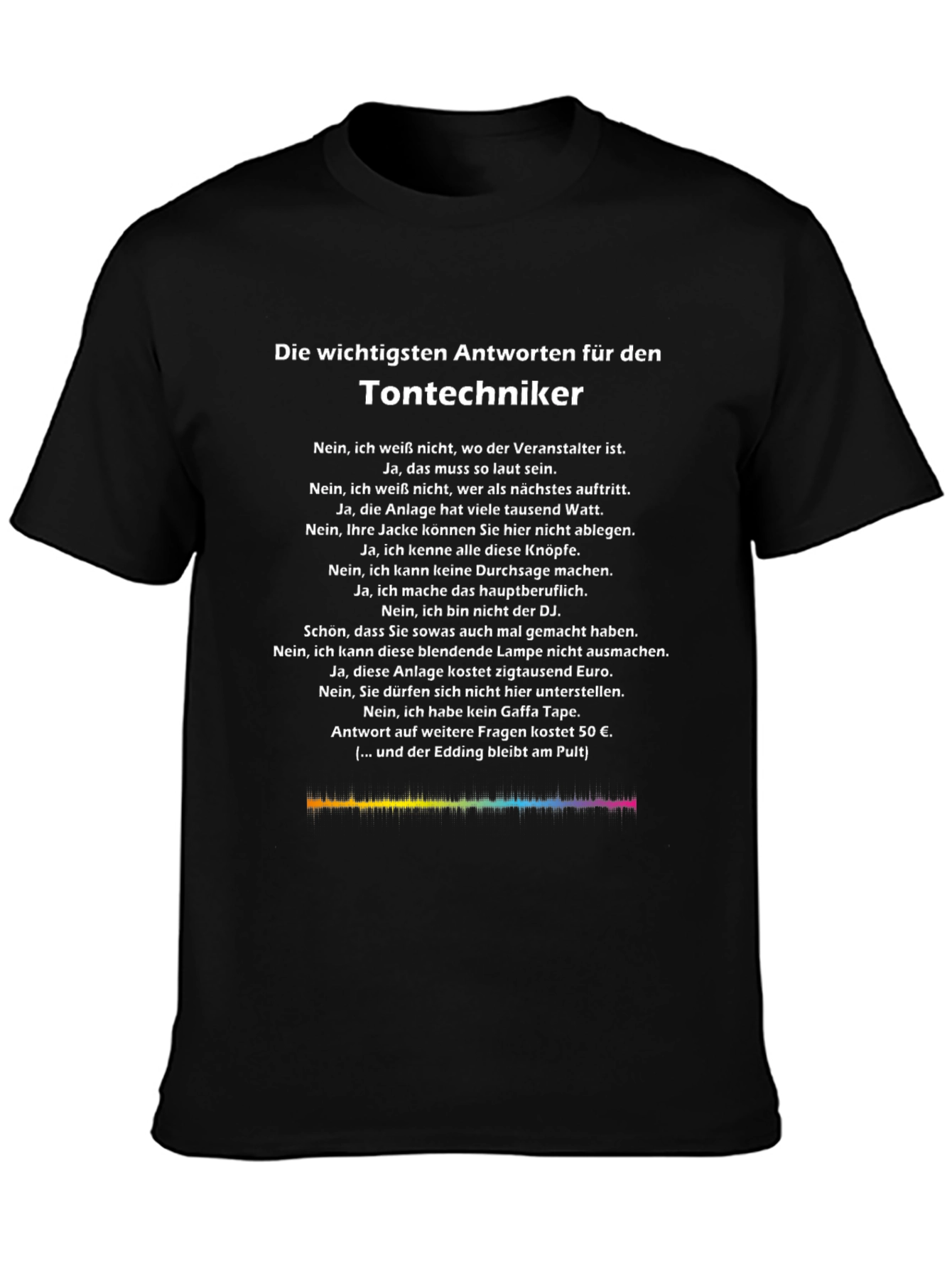 Tontechniker T-Shirt - Sound Engineer Humor