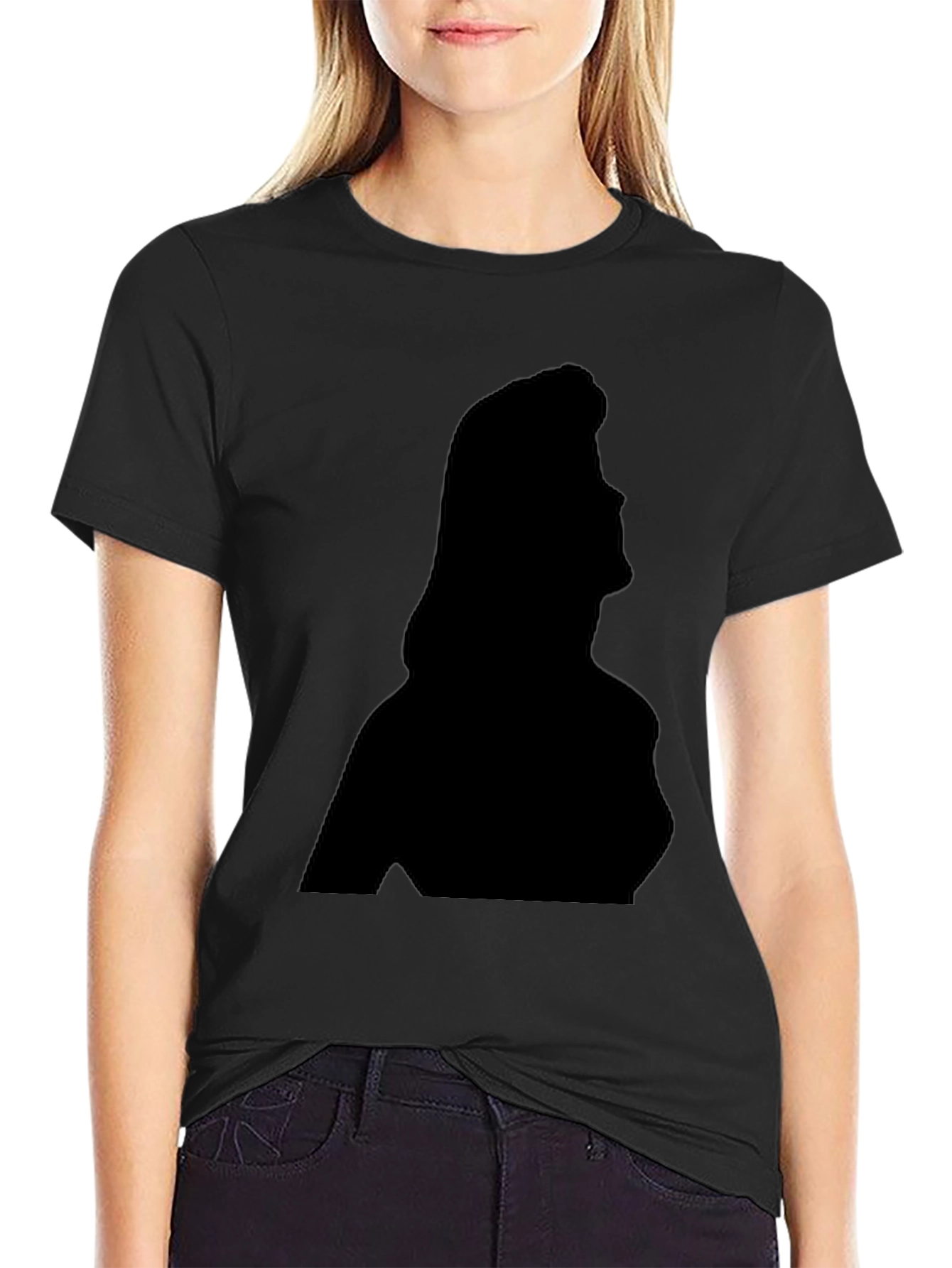 Silhouette Graphic T-Shirt - Stylish Black Tee