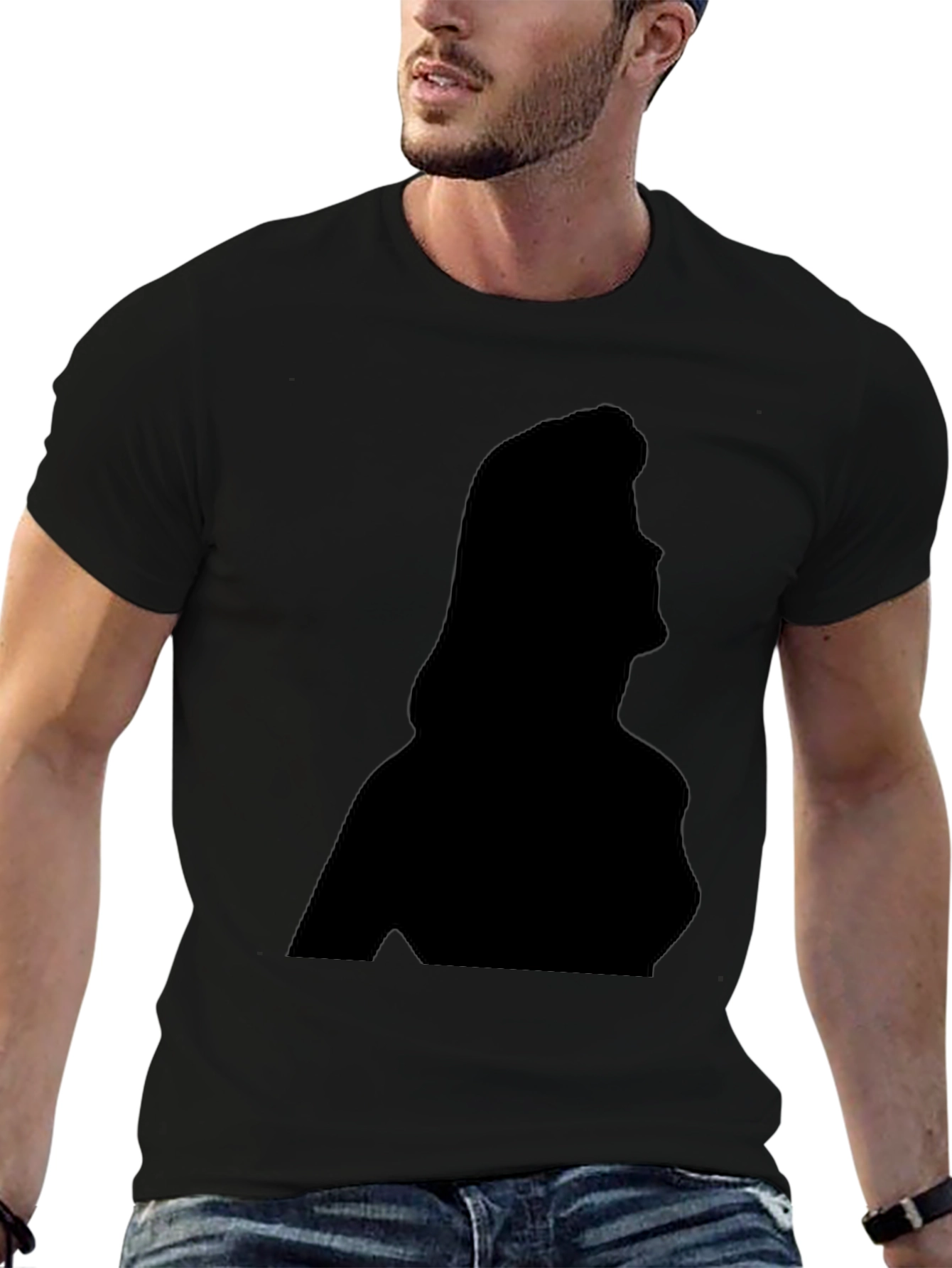 Silhouette Graphic T-Shirt - Stylish Black Tee