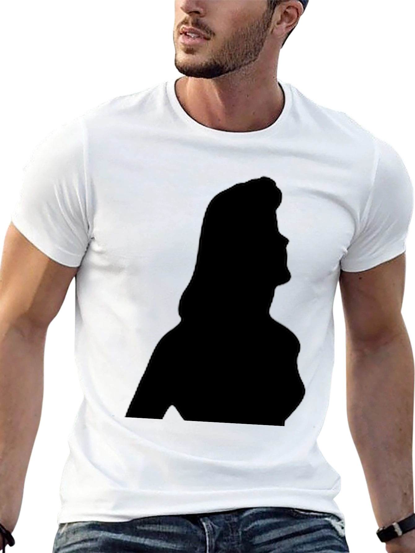 Silhouette Graphic T-Shirt - Stylish Black Tee