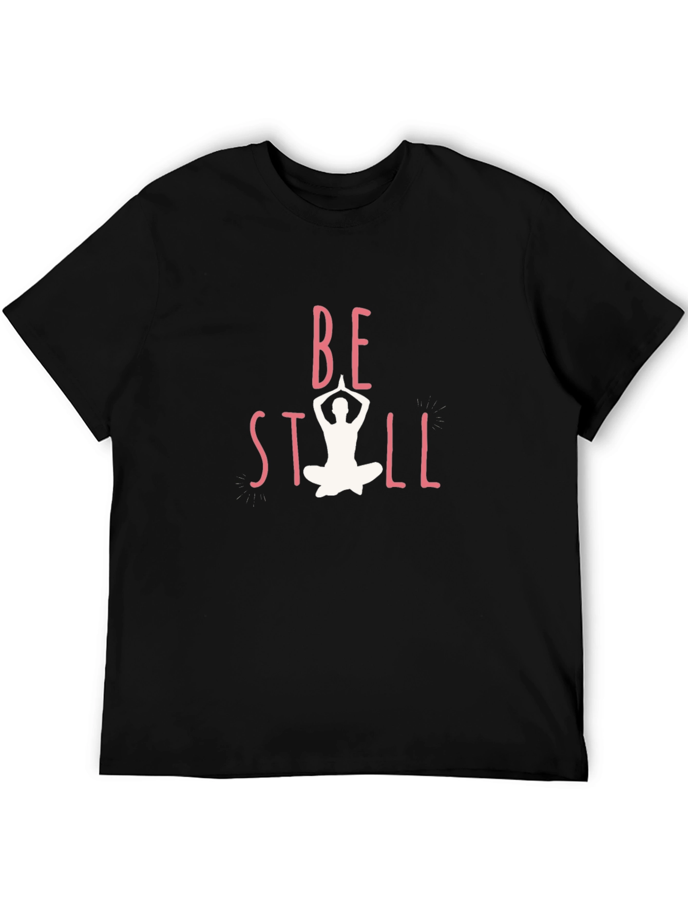 Be Still Yoga Graphic Black T-Shirt