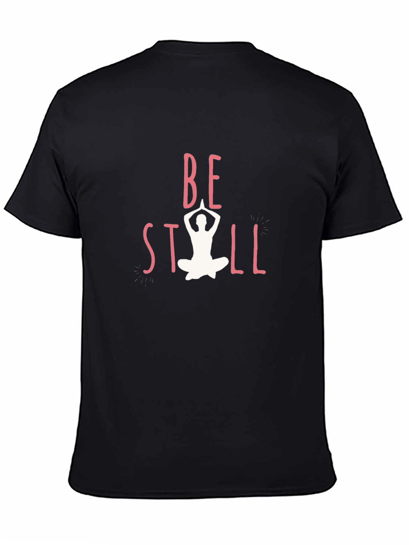 Be Still Yoga Graphic Black T-Shirt