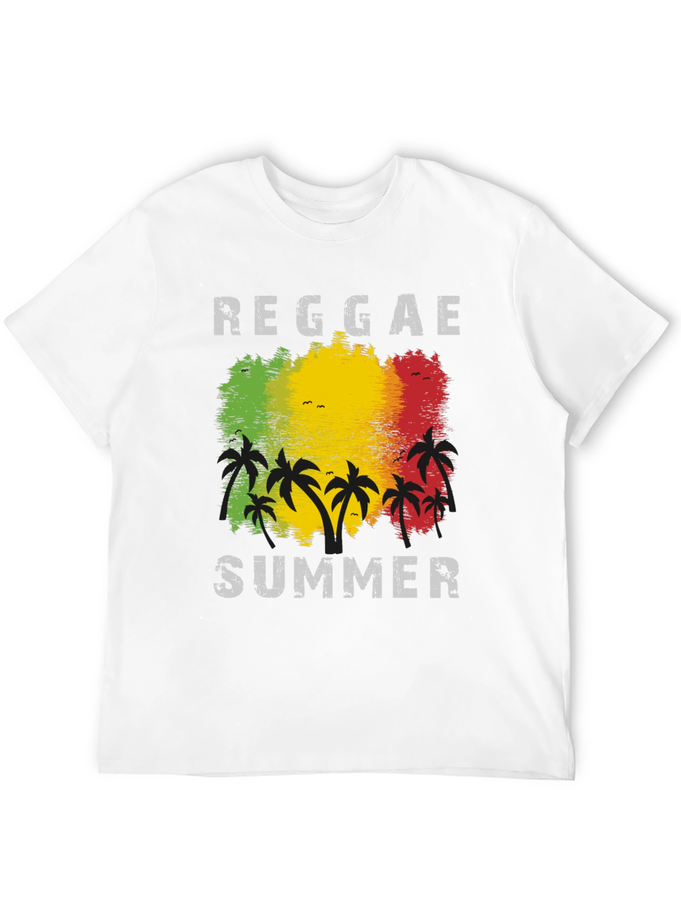 Reggae Summer Palm Tree Graphic T-Shirt