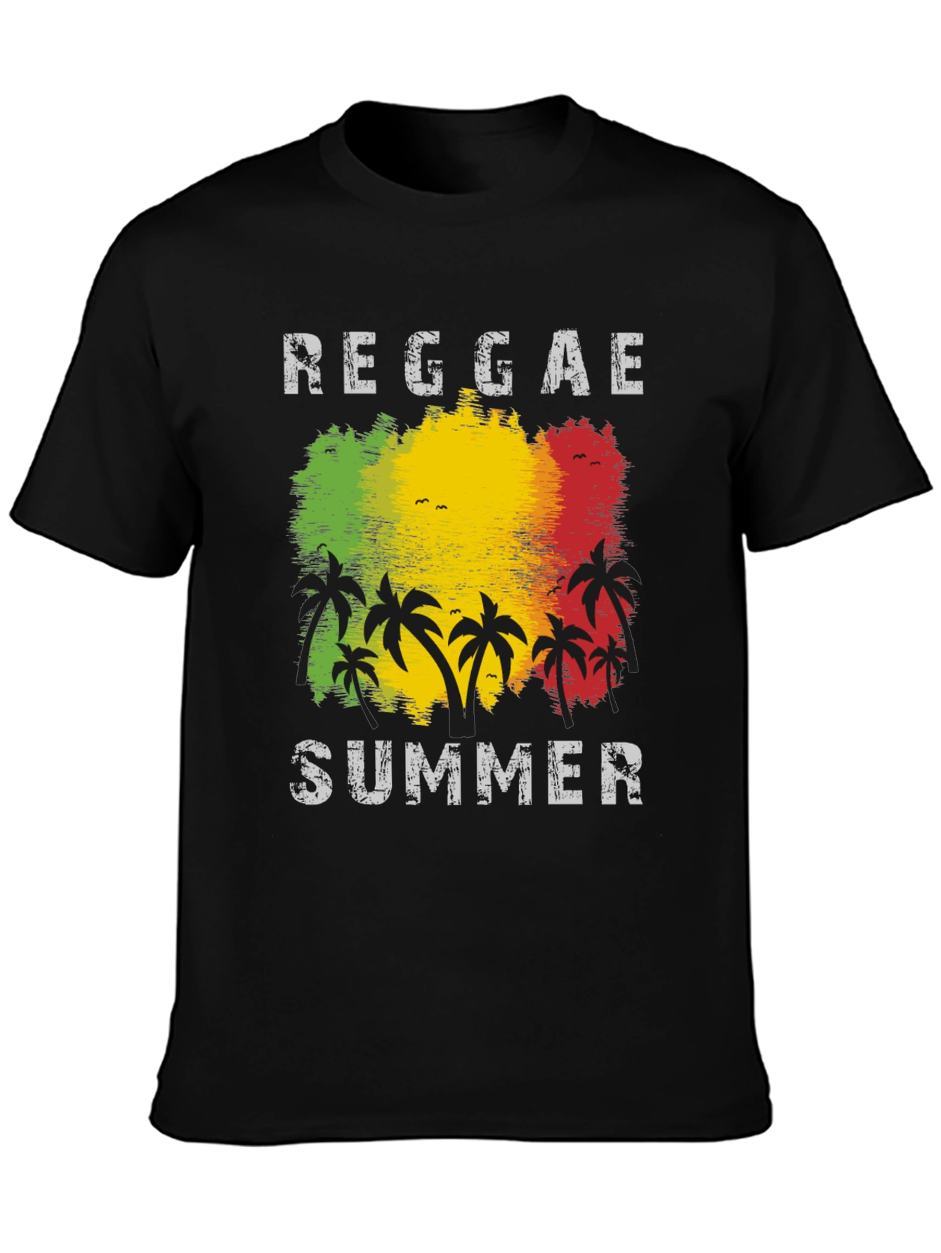 Reggae Summer Palm Tree Graphic T-Shirt