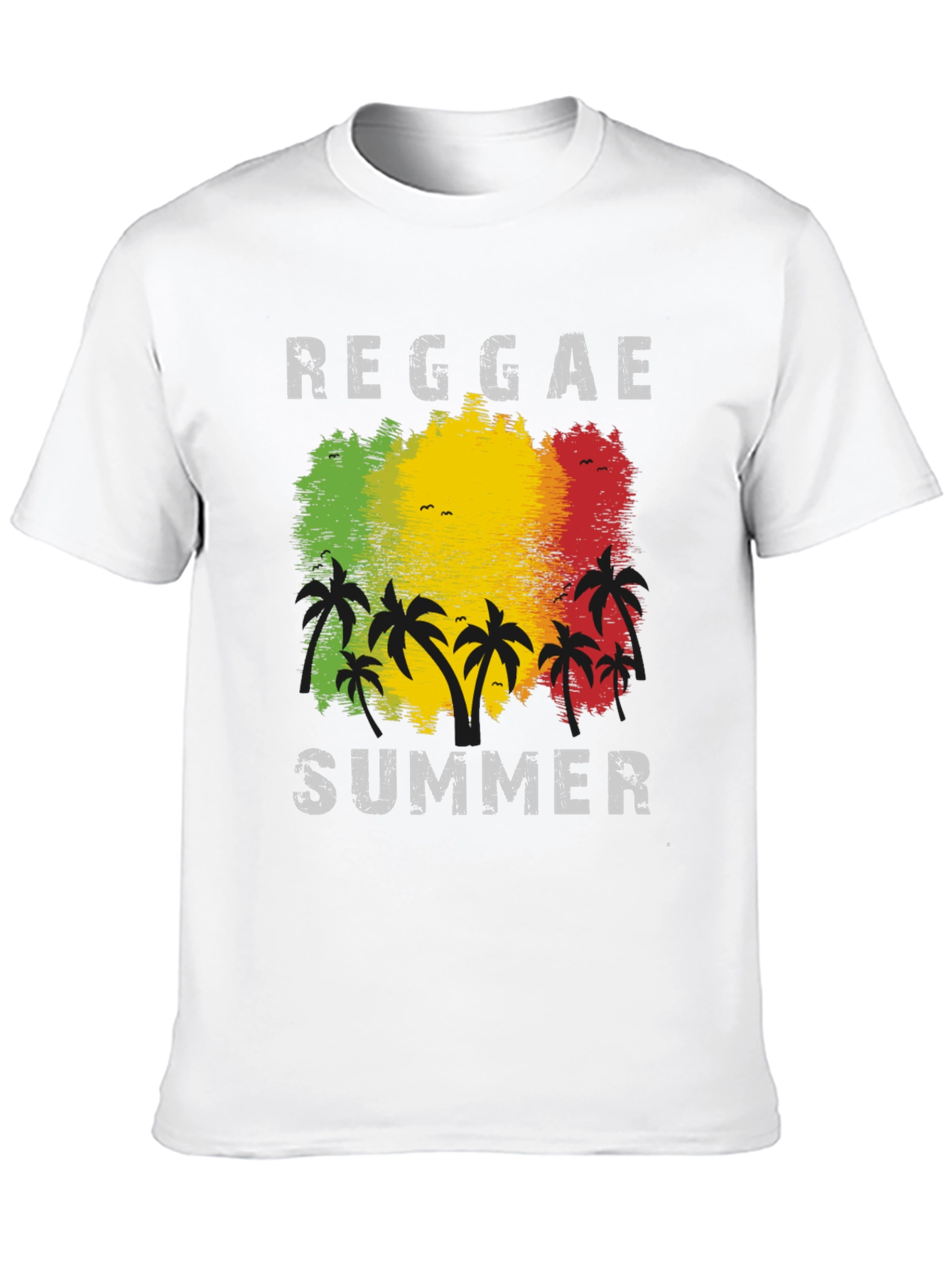 Reggae Summer Palm Tree Graphic T-Shirt