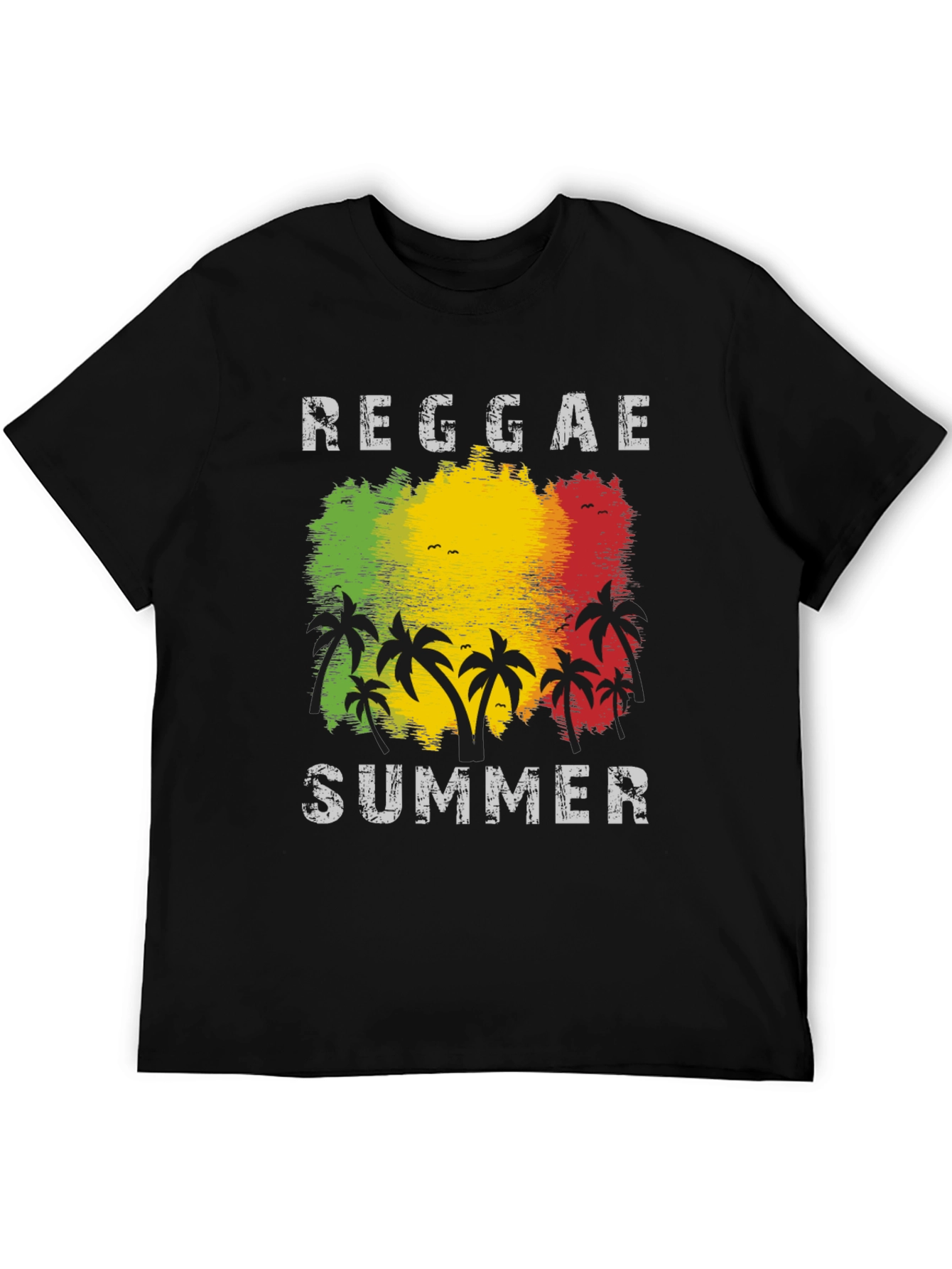 Reggae Summer Palm Tree Graphic T-Shirt