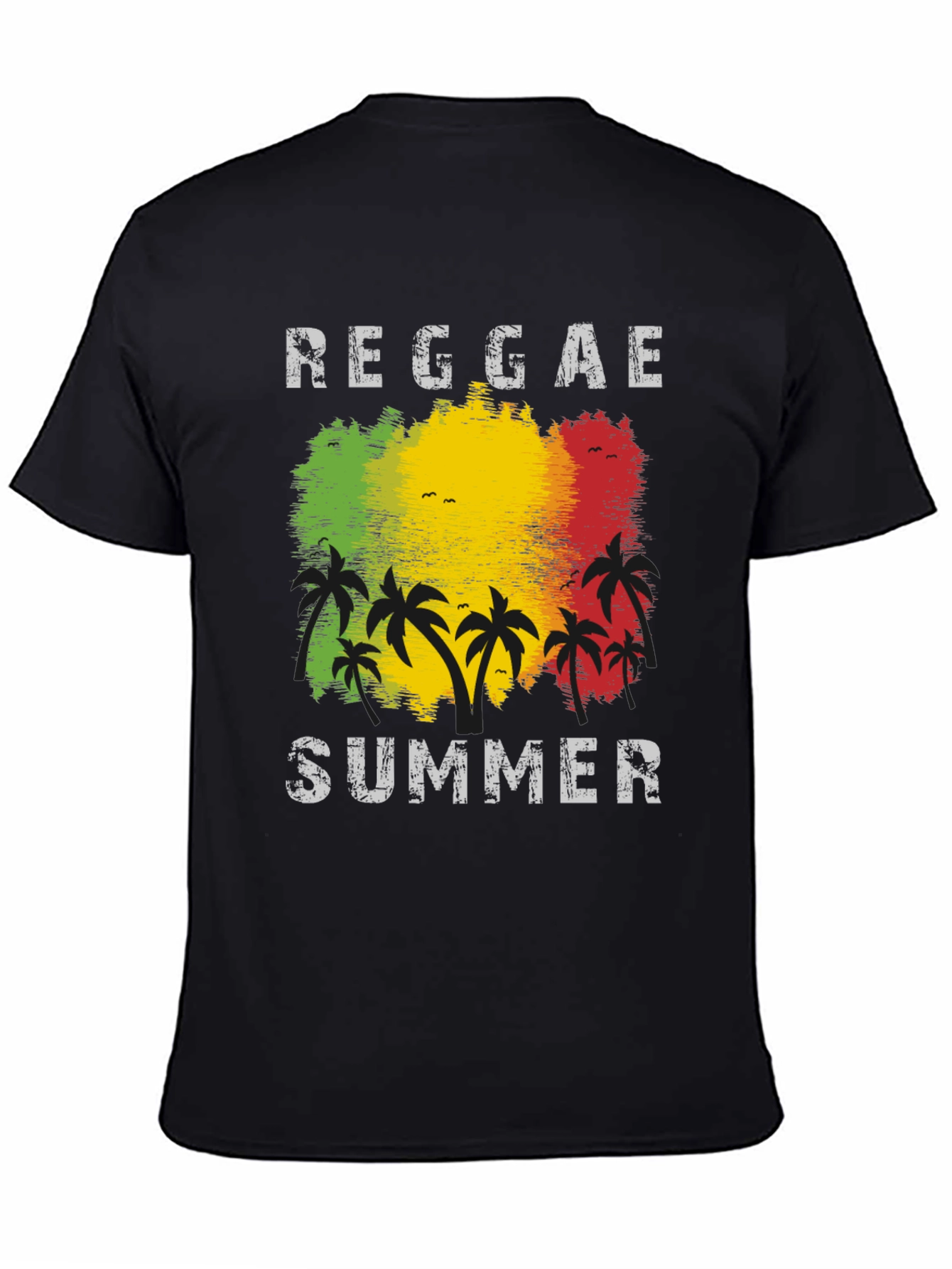 Reggae Summer Palm Tree Graphic T-Shirt