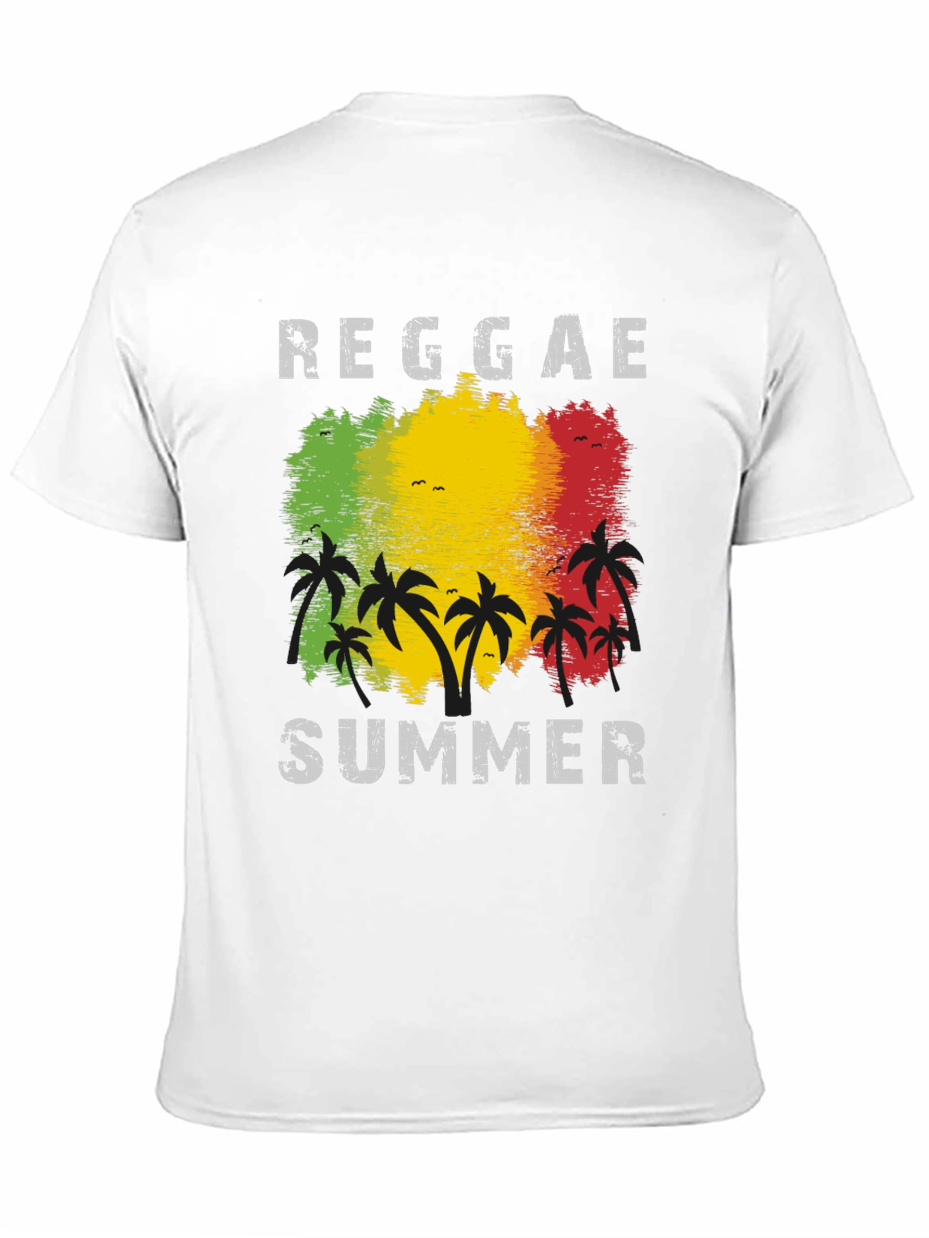 Reggae Summer Palm Tree Graphic T-Shirt