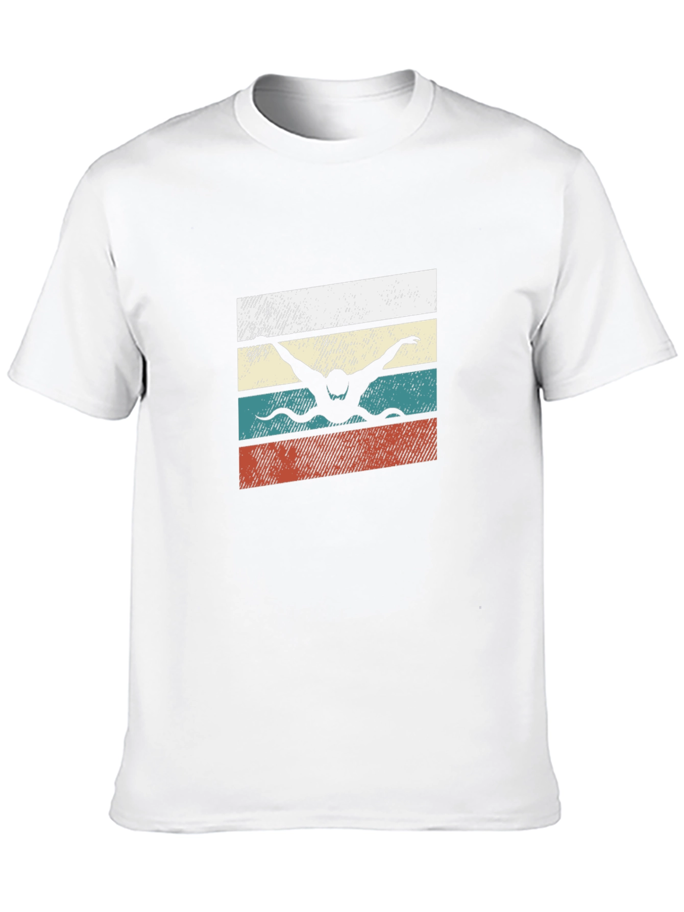 Retro Swimmer Graphic Tee - Black