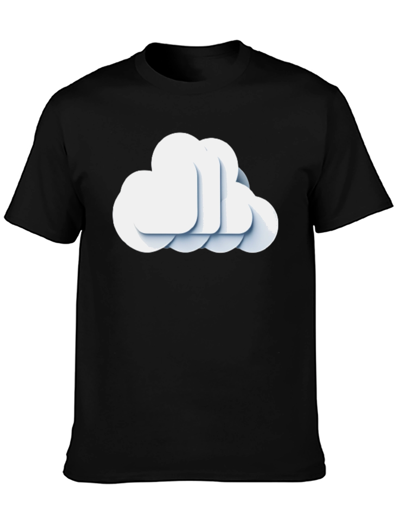 Cloud Graphic Black T-Shirt - Modern Style