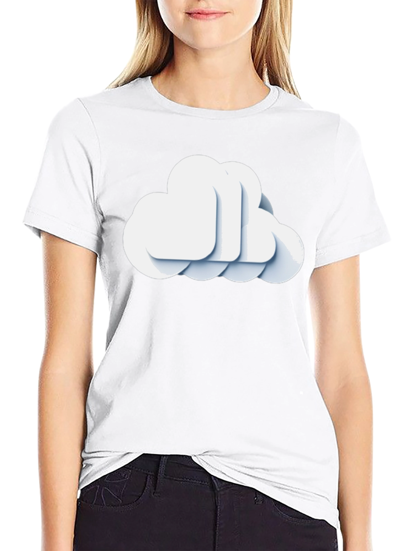 Cloud Graphic Black T-Shirt - Modern Style