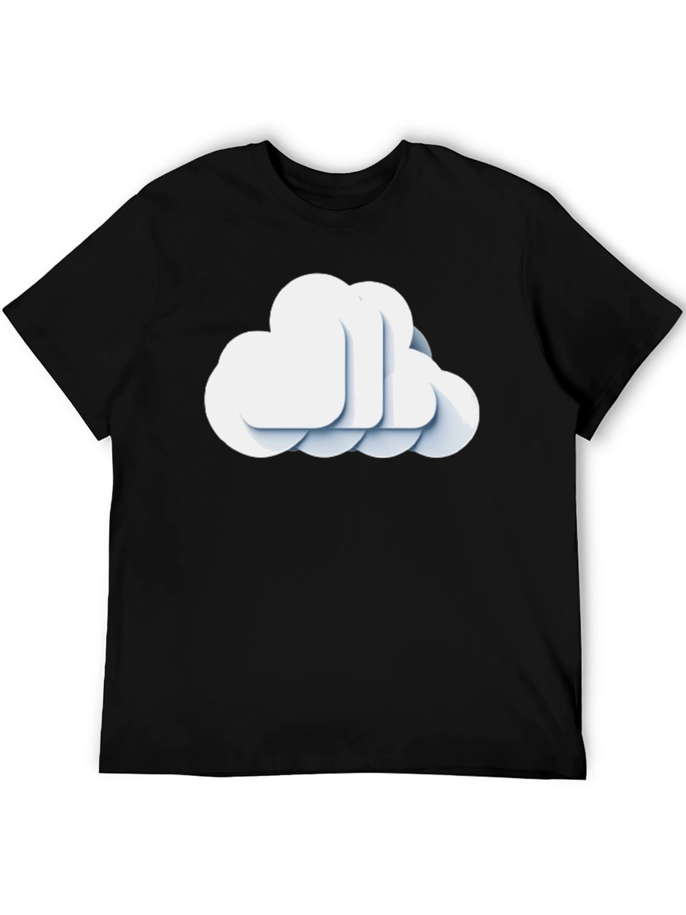 Cloud Graphic Black T-Shirt - Modern Style