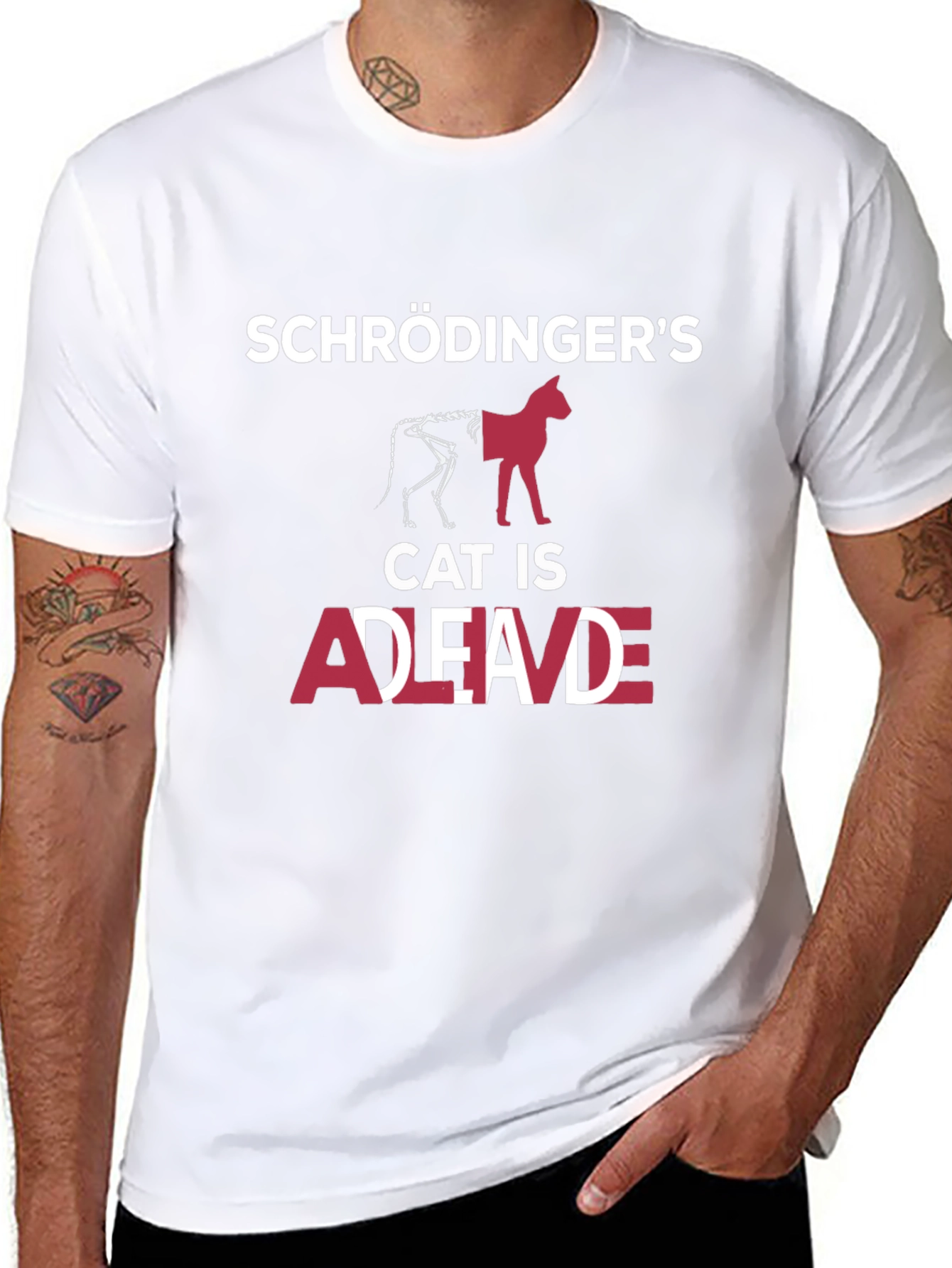 Schrödingers Cat T-Shirt: Dead & Alive Funny Physics Tee