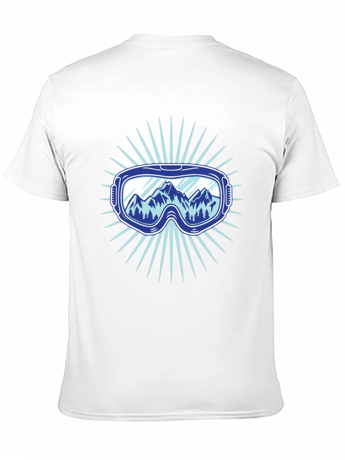Mountains Ski Goggles Graphic Tee - Black