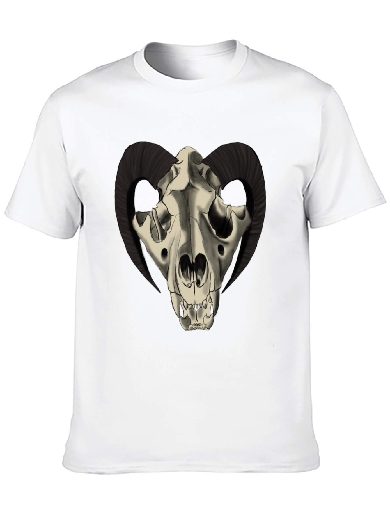 Ram Skull Graphic Tee - Dark and Edgy Style