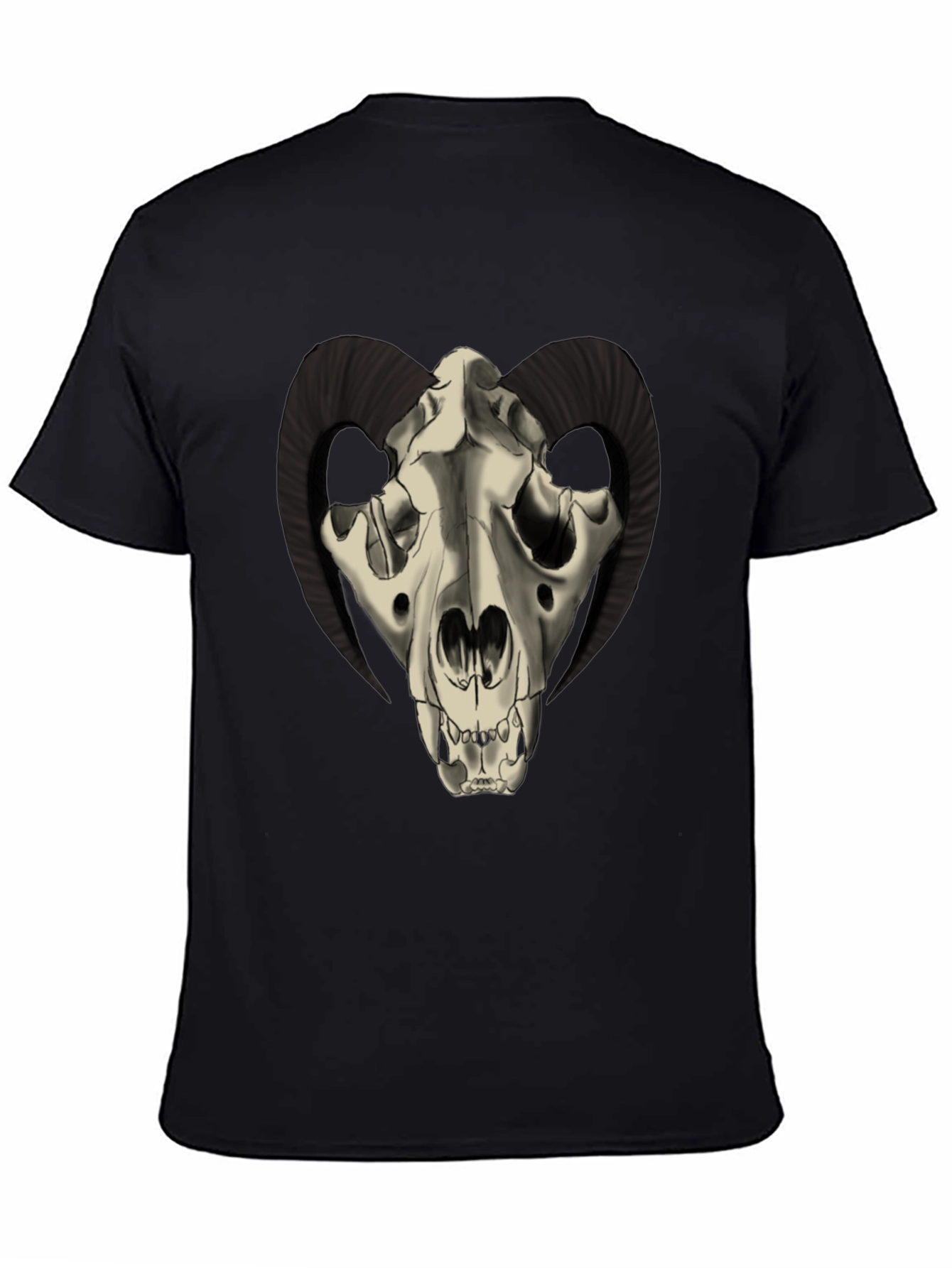 Ram Skull Graphic Tee - Dark and Edgy Style