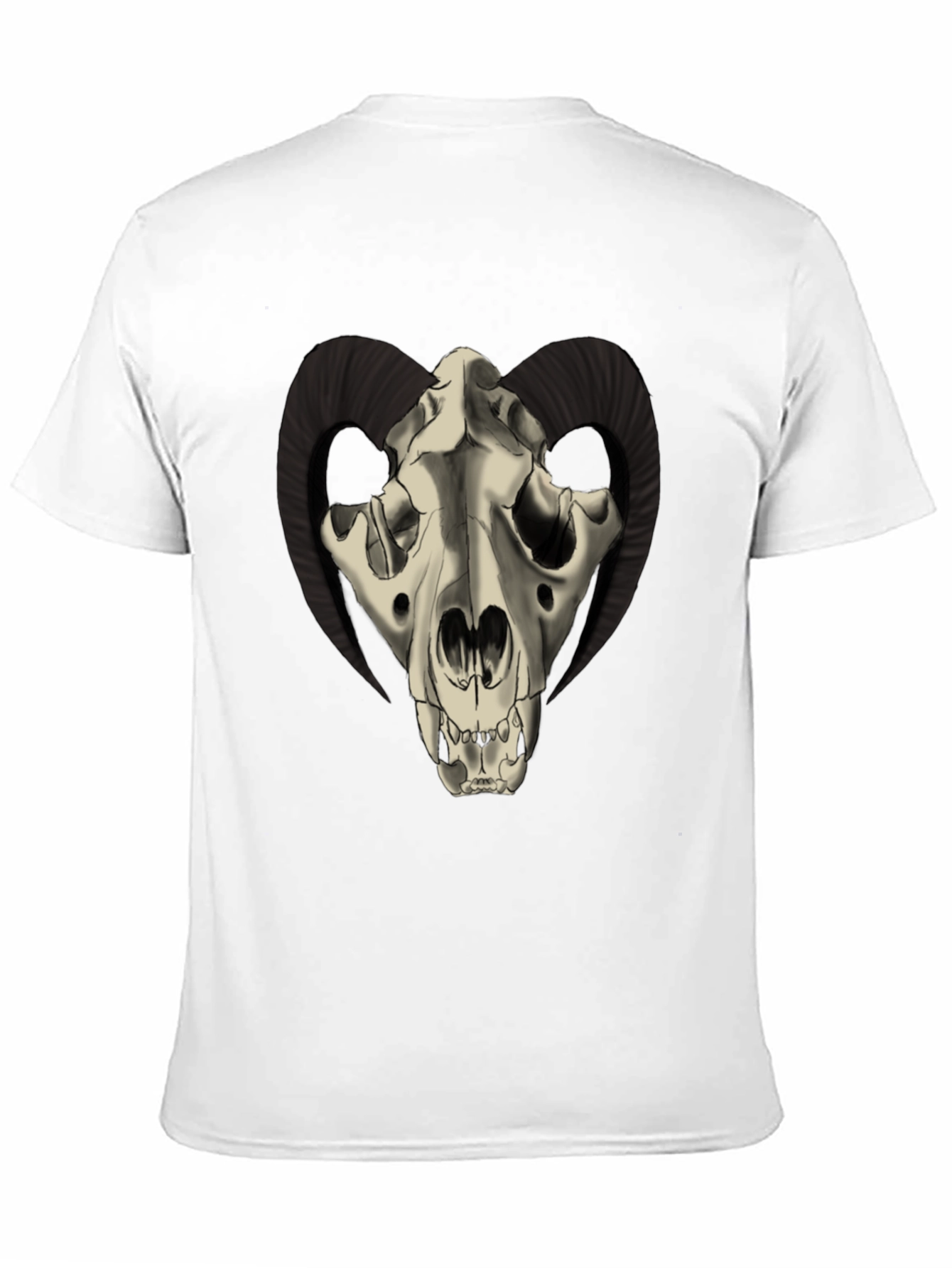 Ram Skull Graphic Tee - Dark and Edgy Style