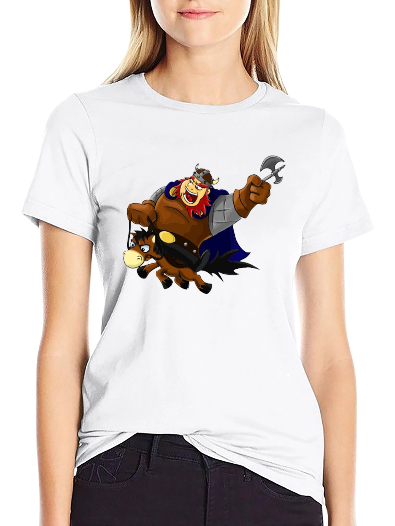 Viking Ride T-Shirt Black Cotton Tee