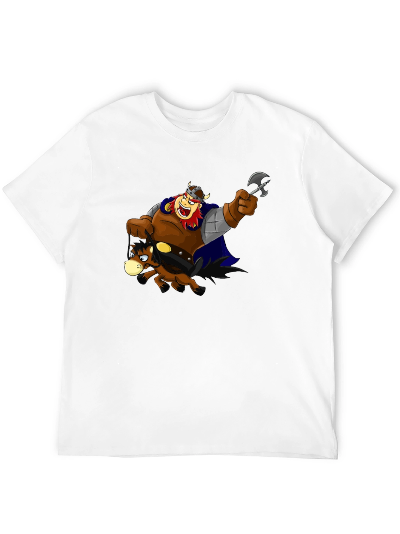 Viking Ride T-Shirt Black Cotton Tee