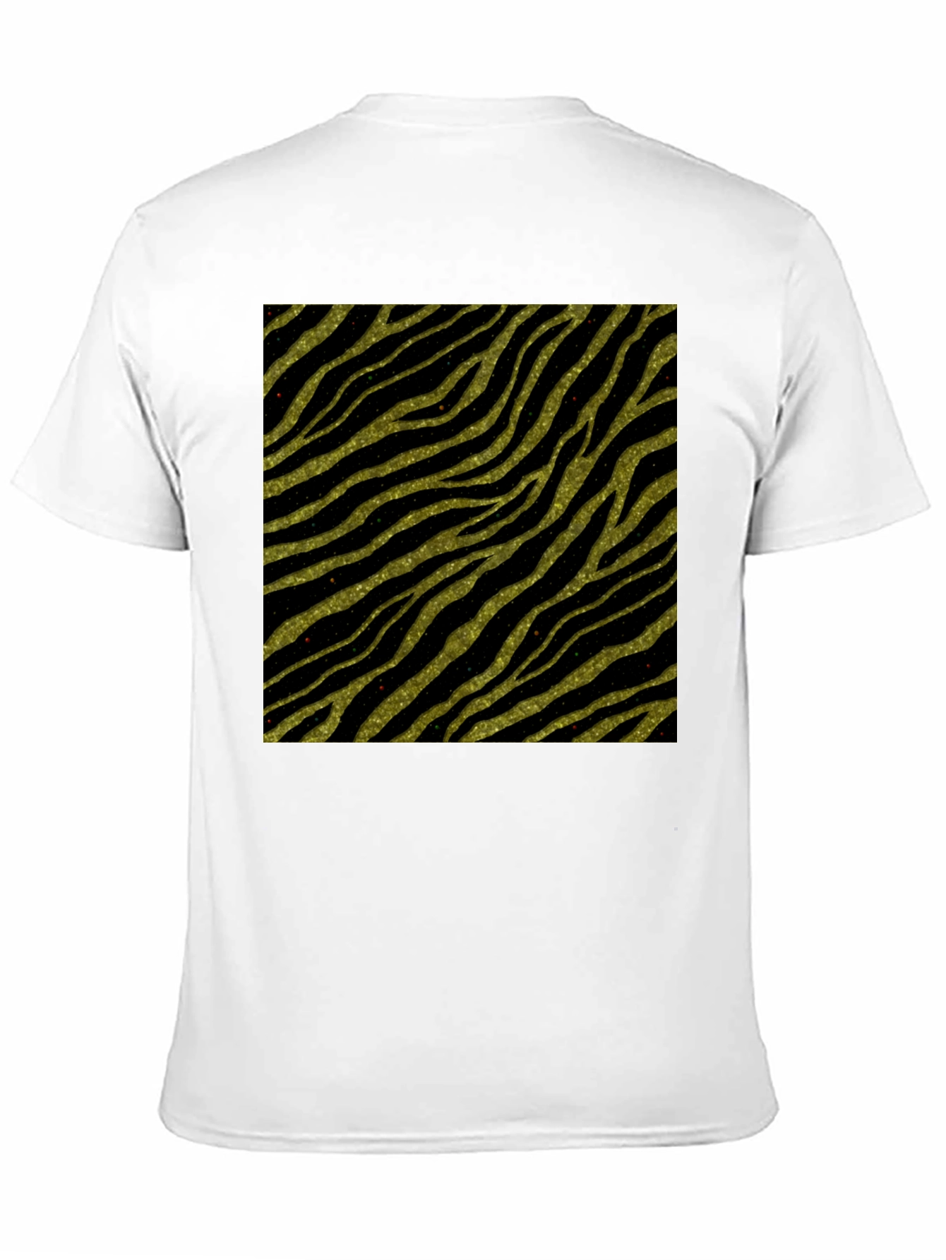Zebra Stripe T-Shirt - Gold Glitter Animal Print Tee