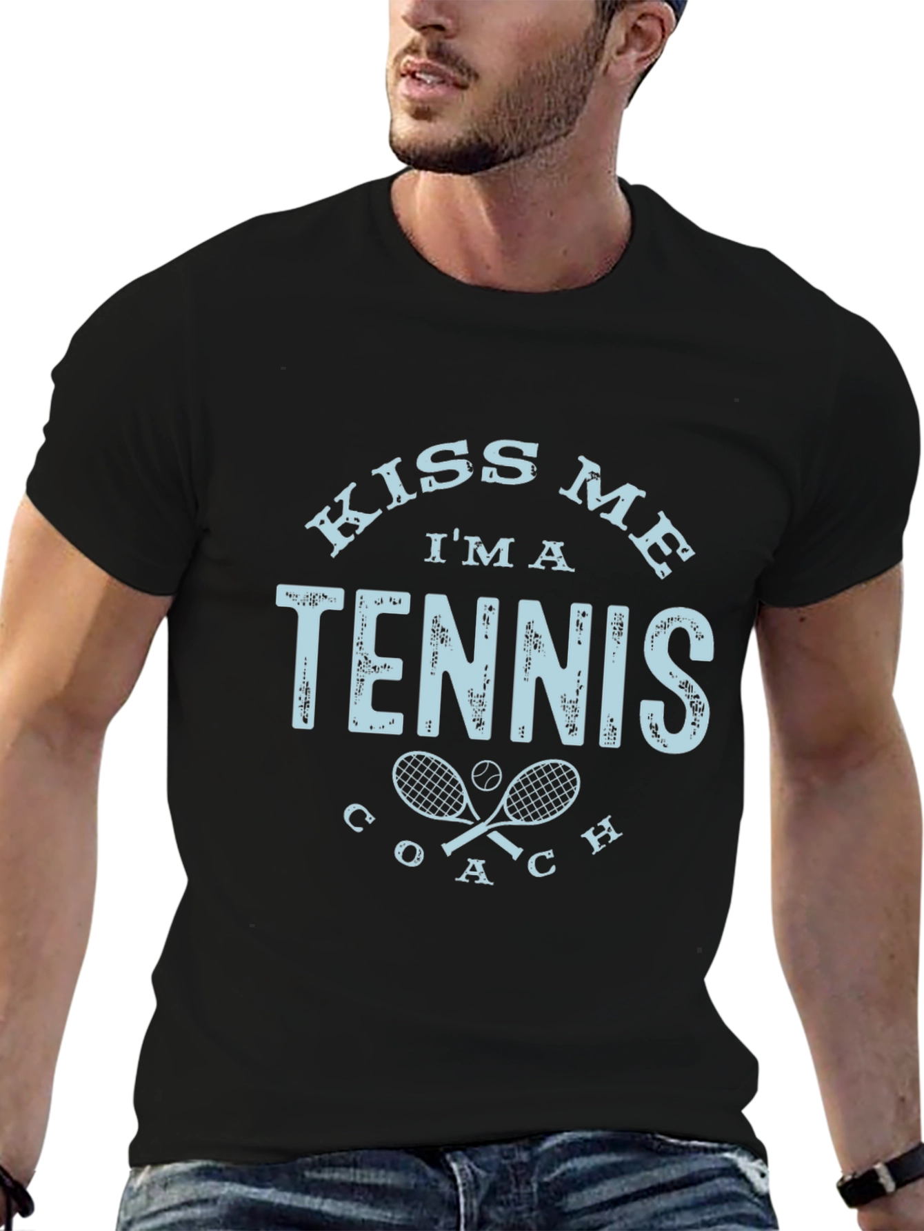 Kiss Me Im A Tennis Coach T-Shirt