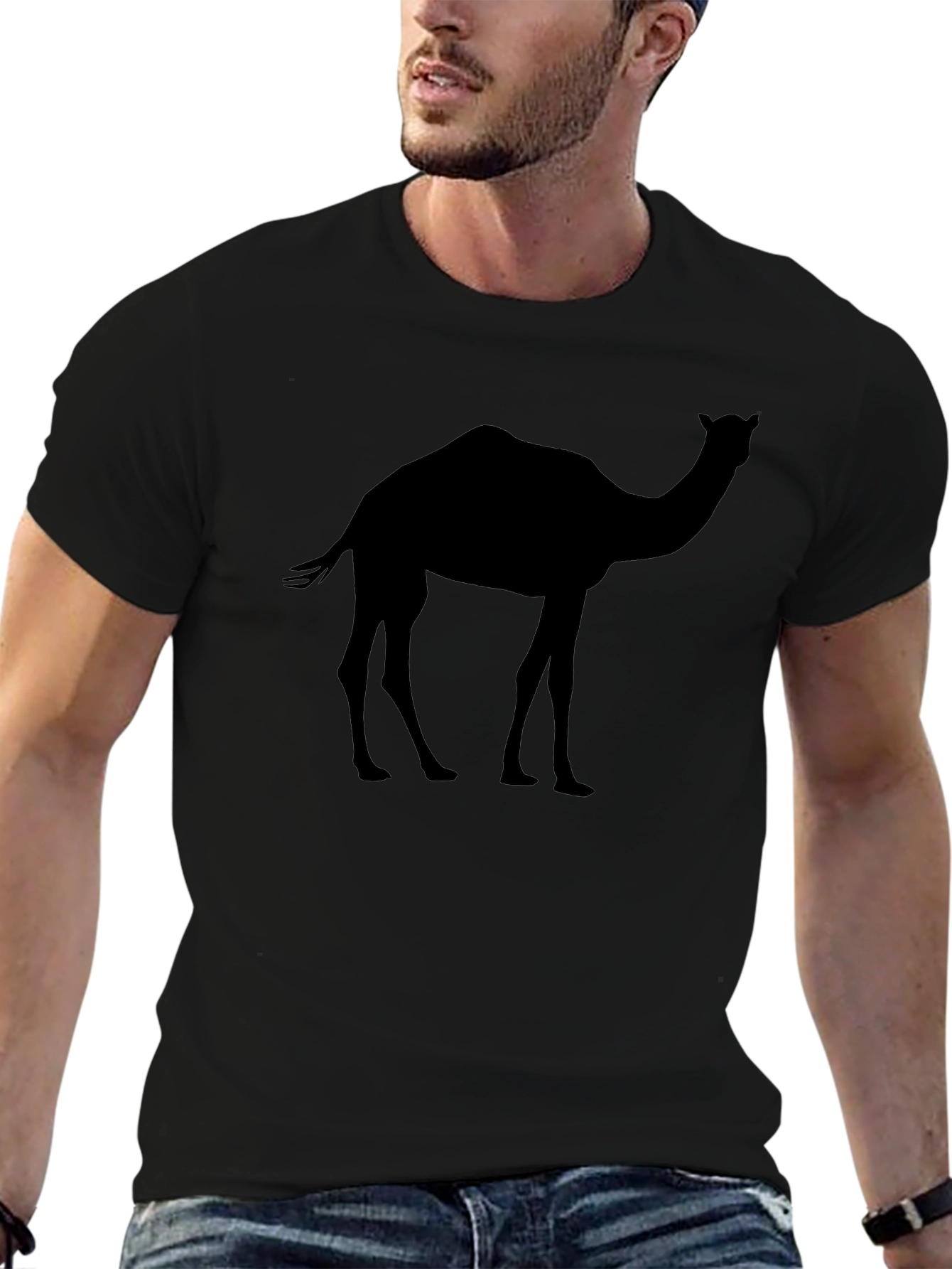 Camel Silhouette Black T-Shirt