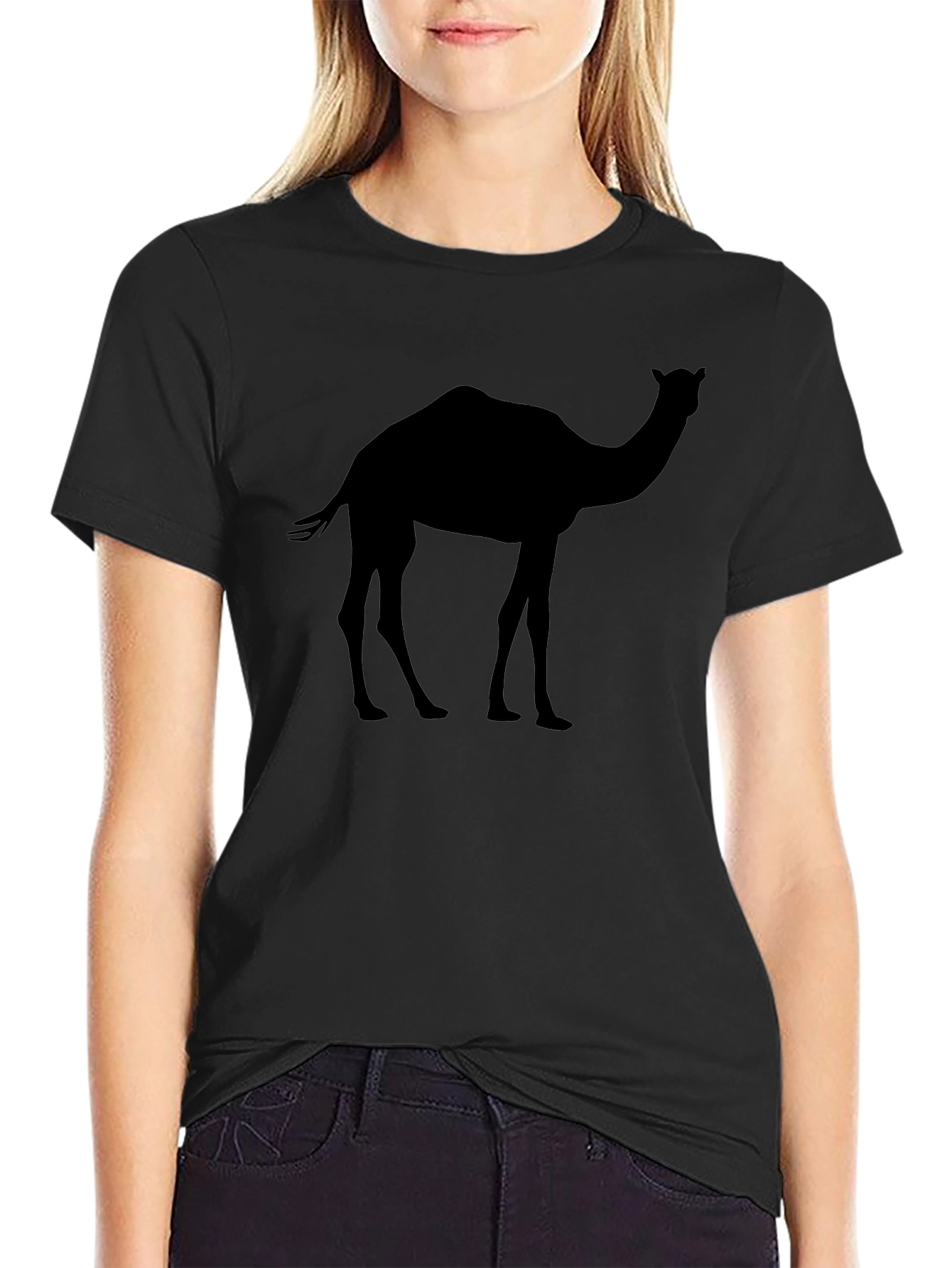 Camel Silhouette Black T-Shirt