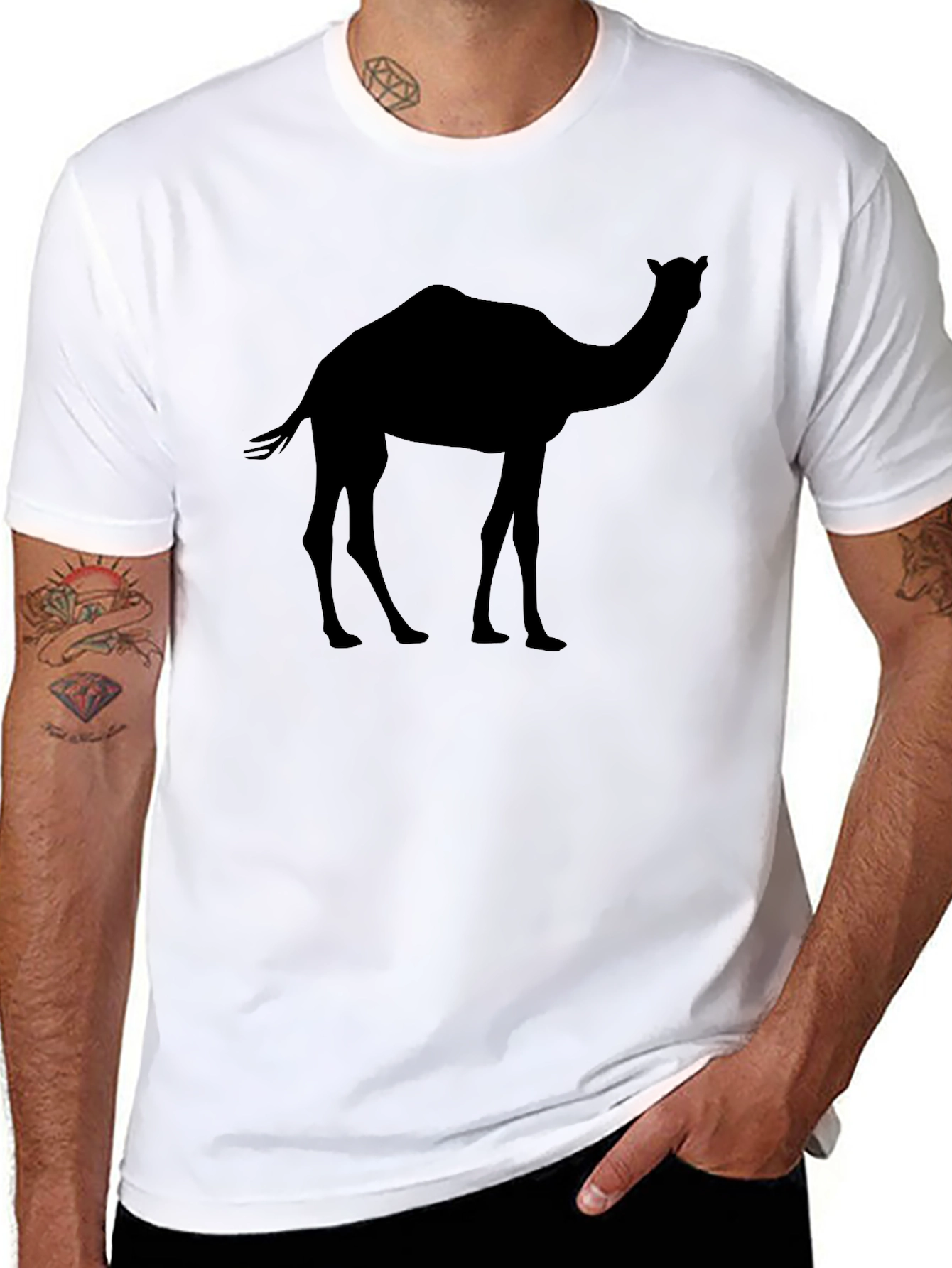 Camel Silhouette Black T-Shirt