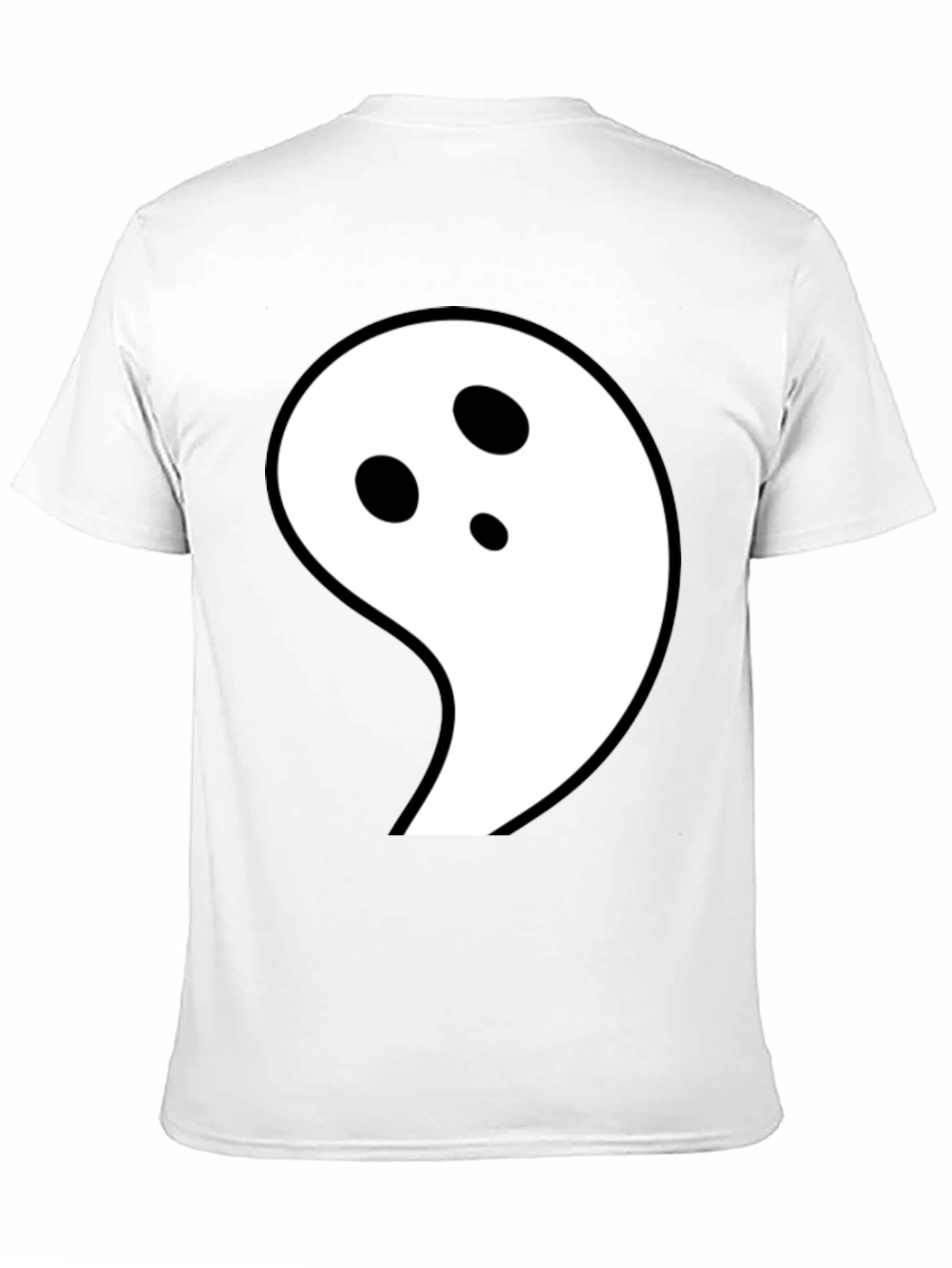 Ghost Graphic Black T-Shirt - Fun Halloween Tee