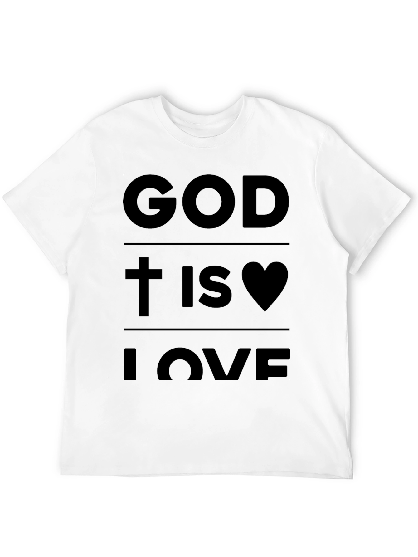 God Is Love Graphic Tee - Black Christian T-Shirt