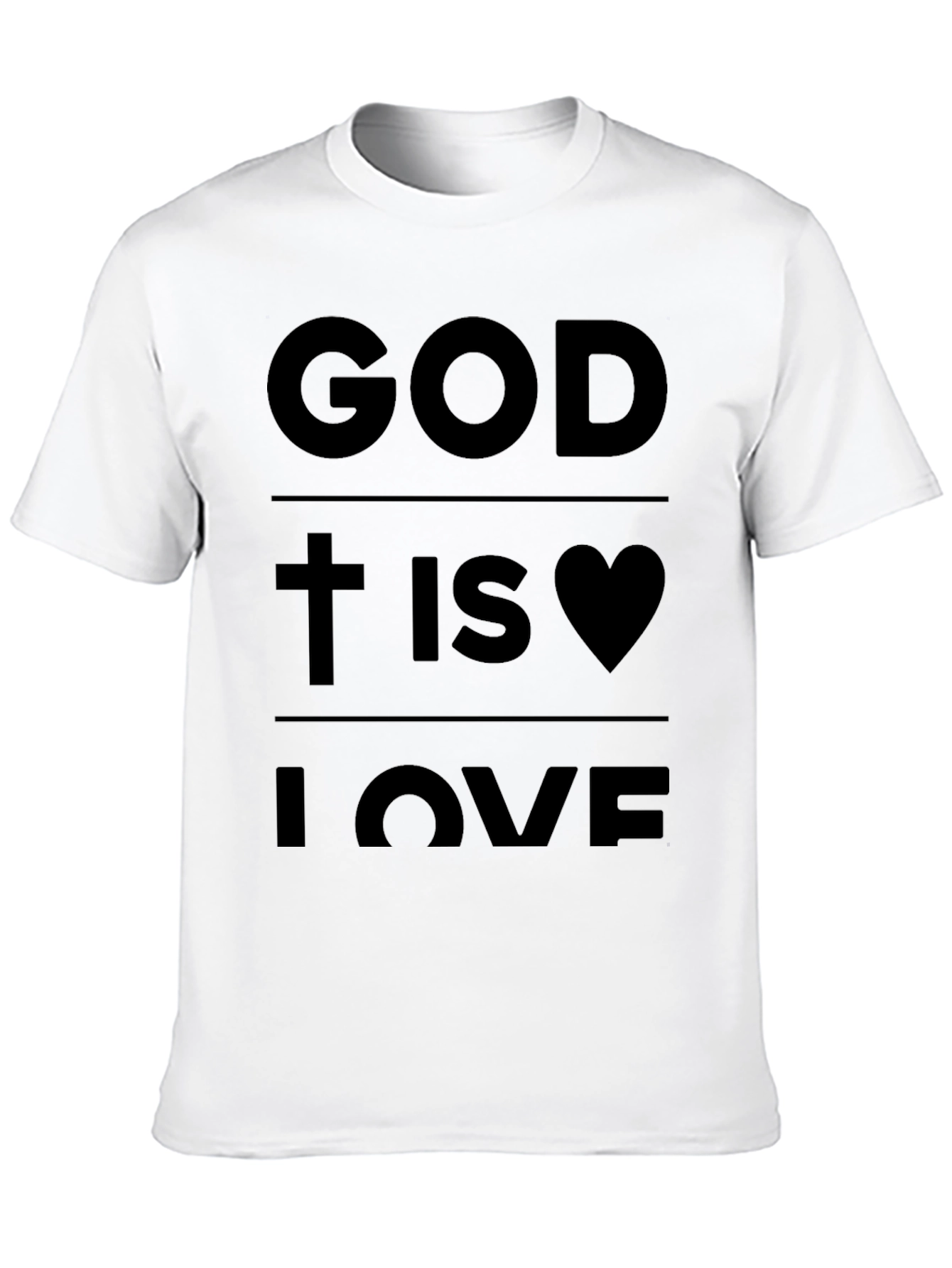 God Is Love Graphic Tee - Black Christian T-Shirt