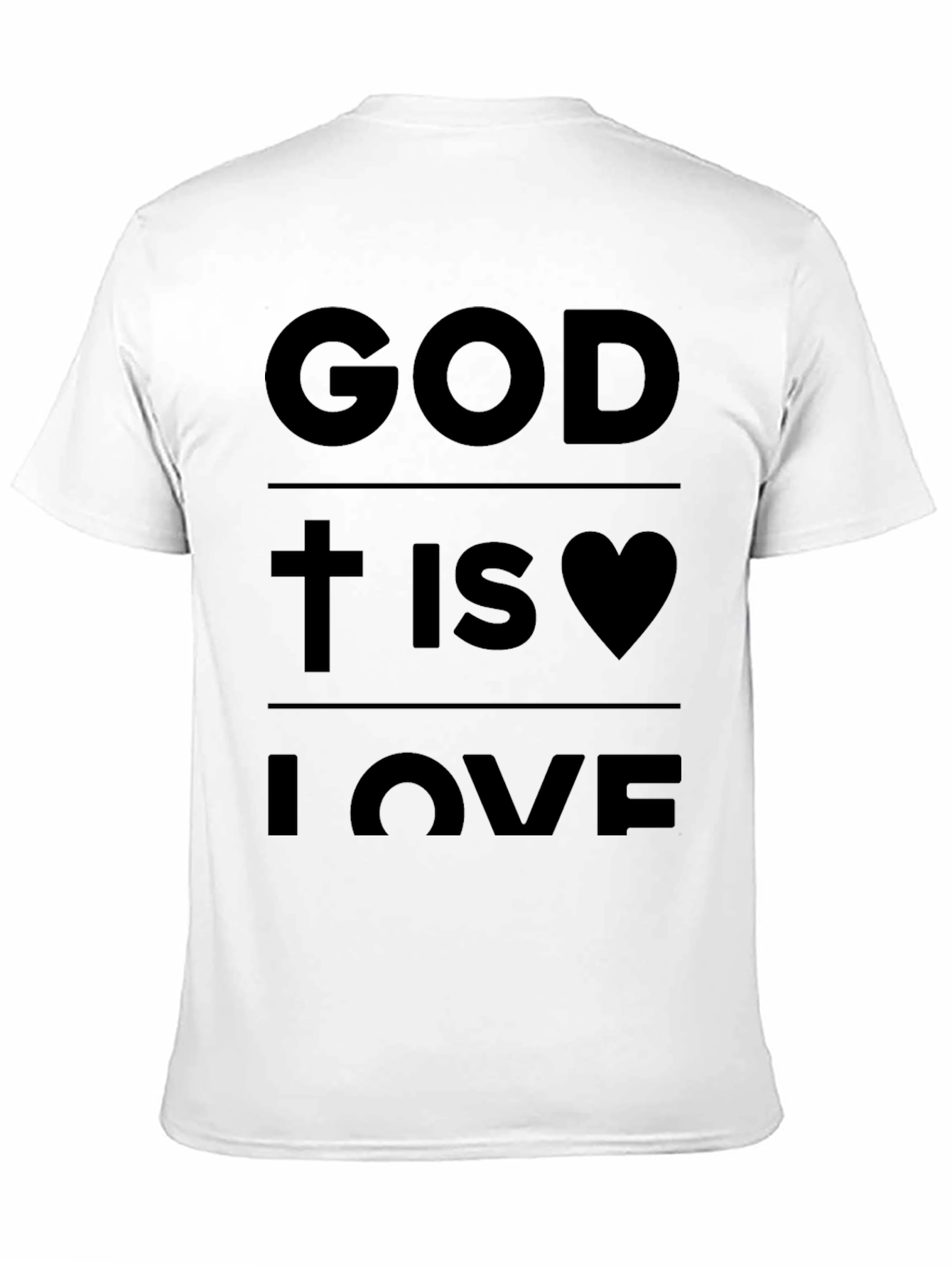 God Is Love Graphic Tee - Black Christian T-Shirt