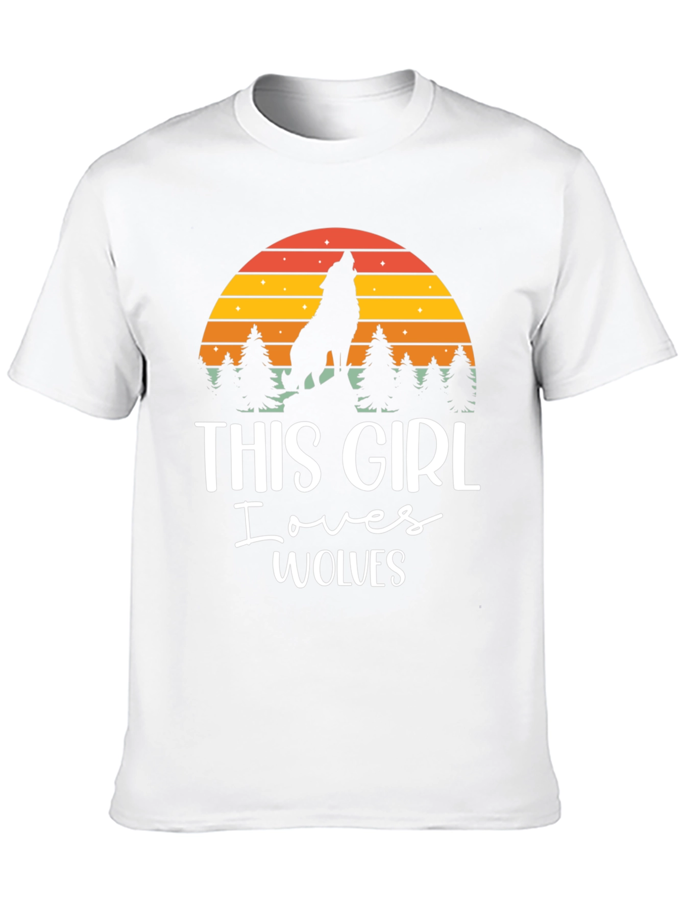 This Girl Loves Wolves T-Shirt Wolf Lover Tee