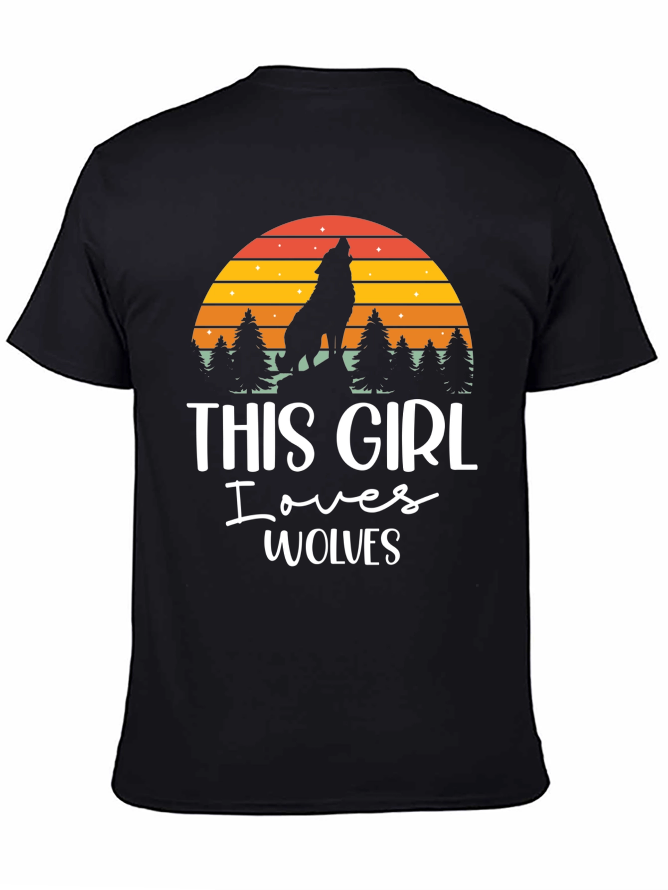 This Girl Loves Wolves T-Shirt Wolf Lover Tee