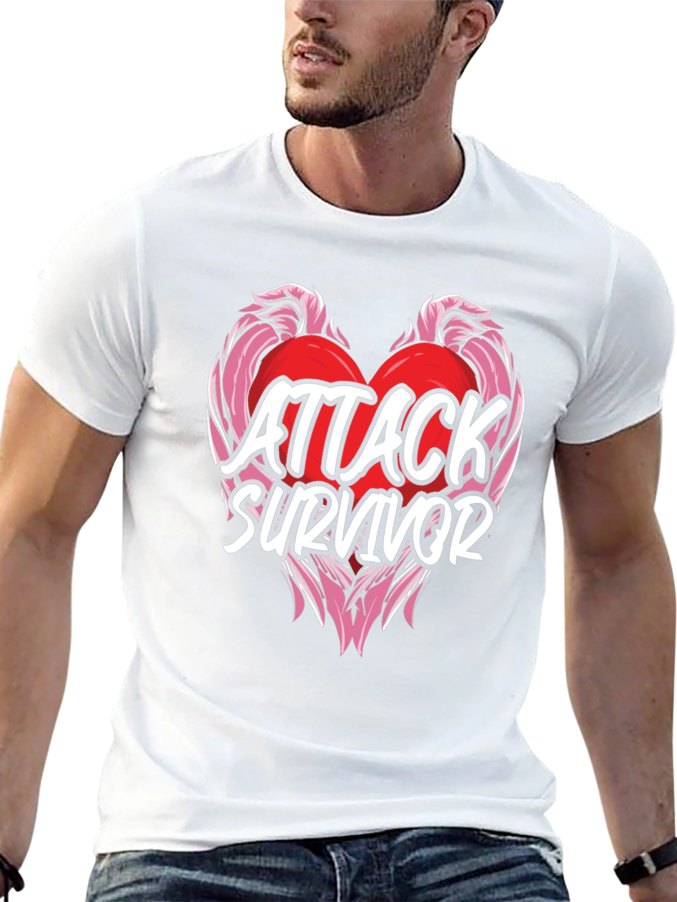 Attack Survivor Heart Graphic Tee