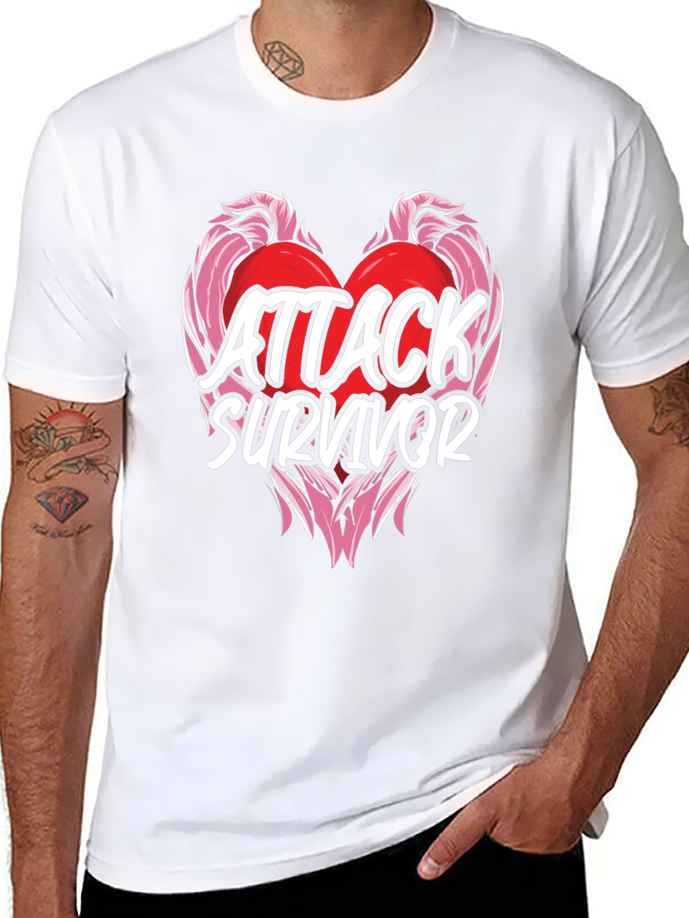 Attack Survivor Heart Graphic Tee