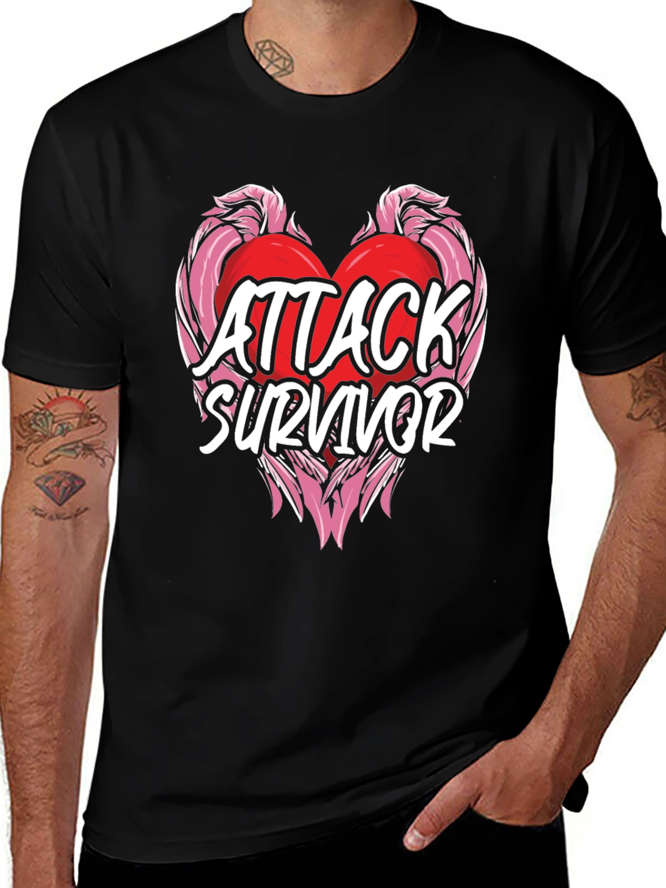 Attack Survivor Heart Graphic Tee