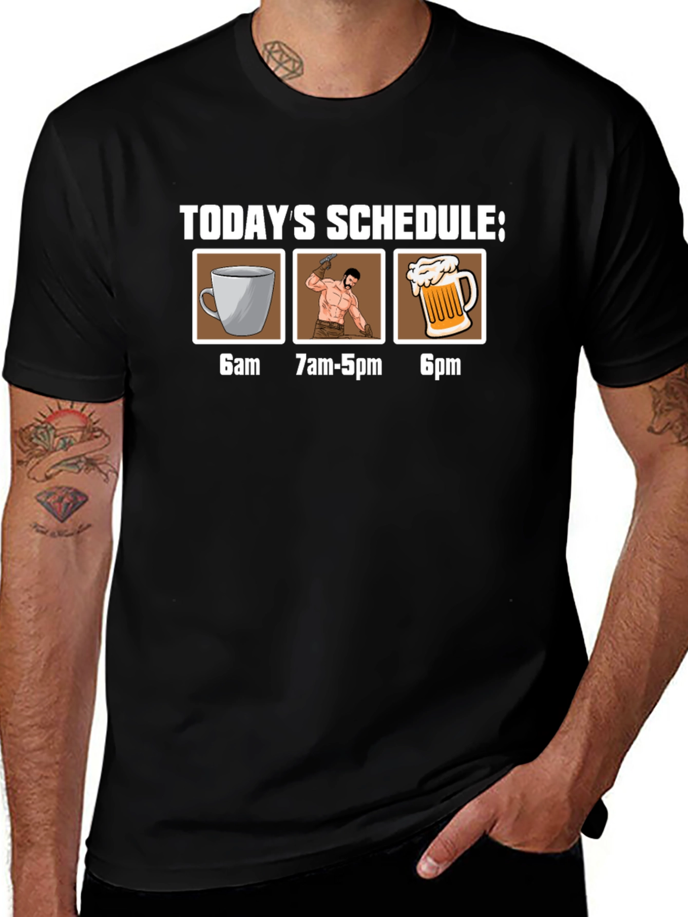 Humorous Schedule Graphic Tee