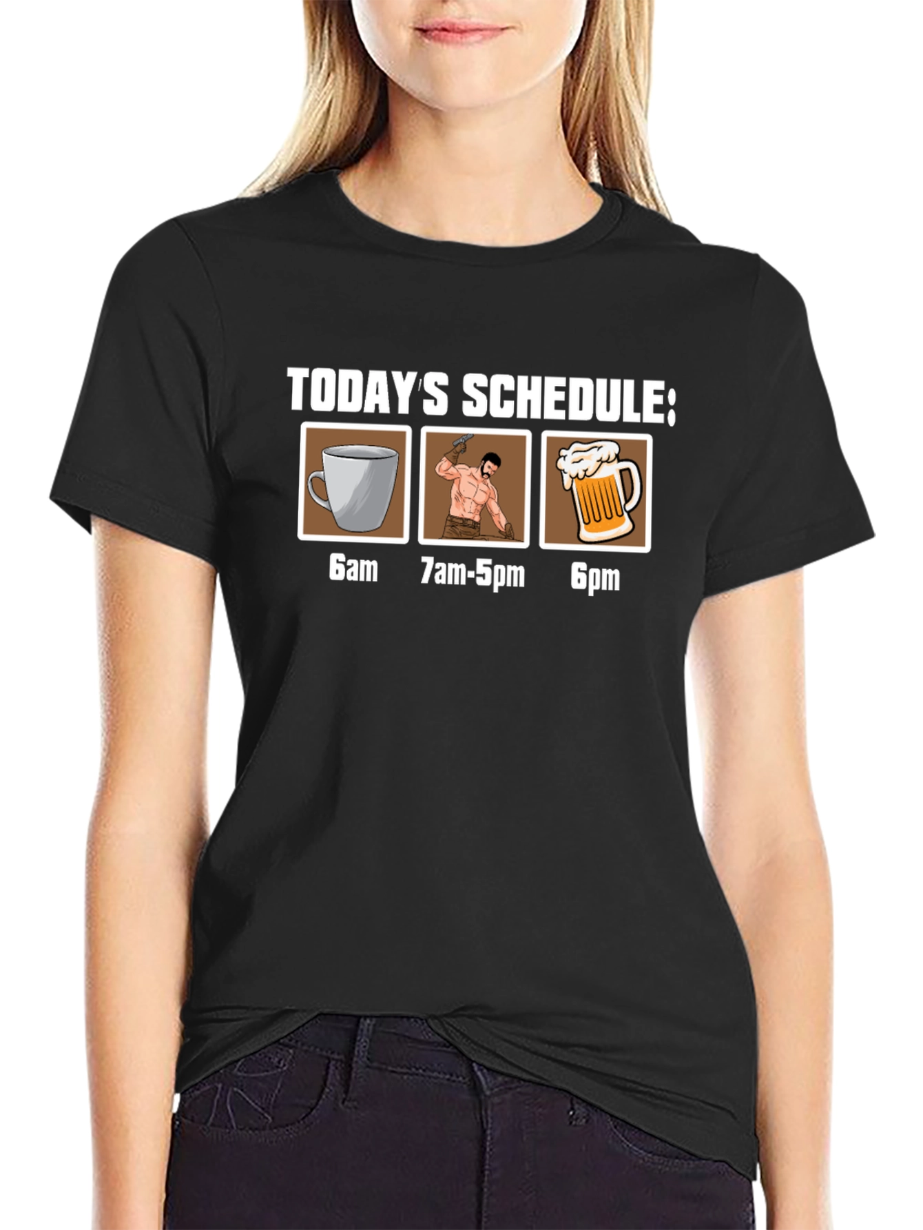 Humorous Schedule Graphic Tee