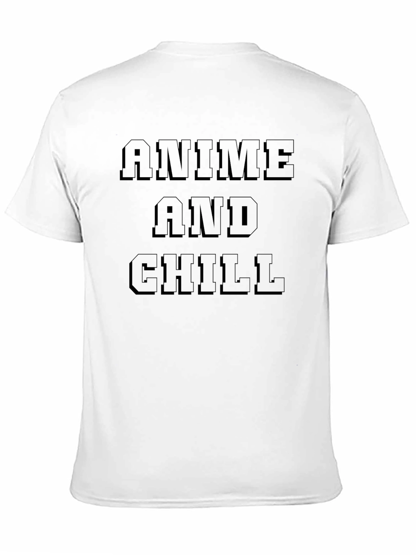 Anime and Chill Graphic Tee - Black Cotton T-Shirt
