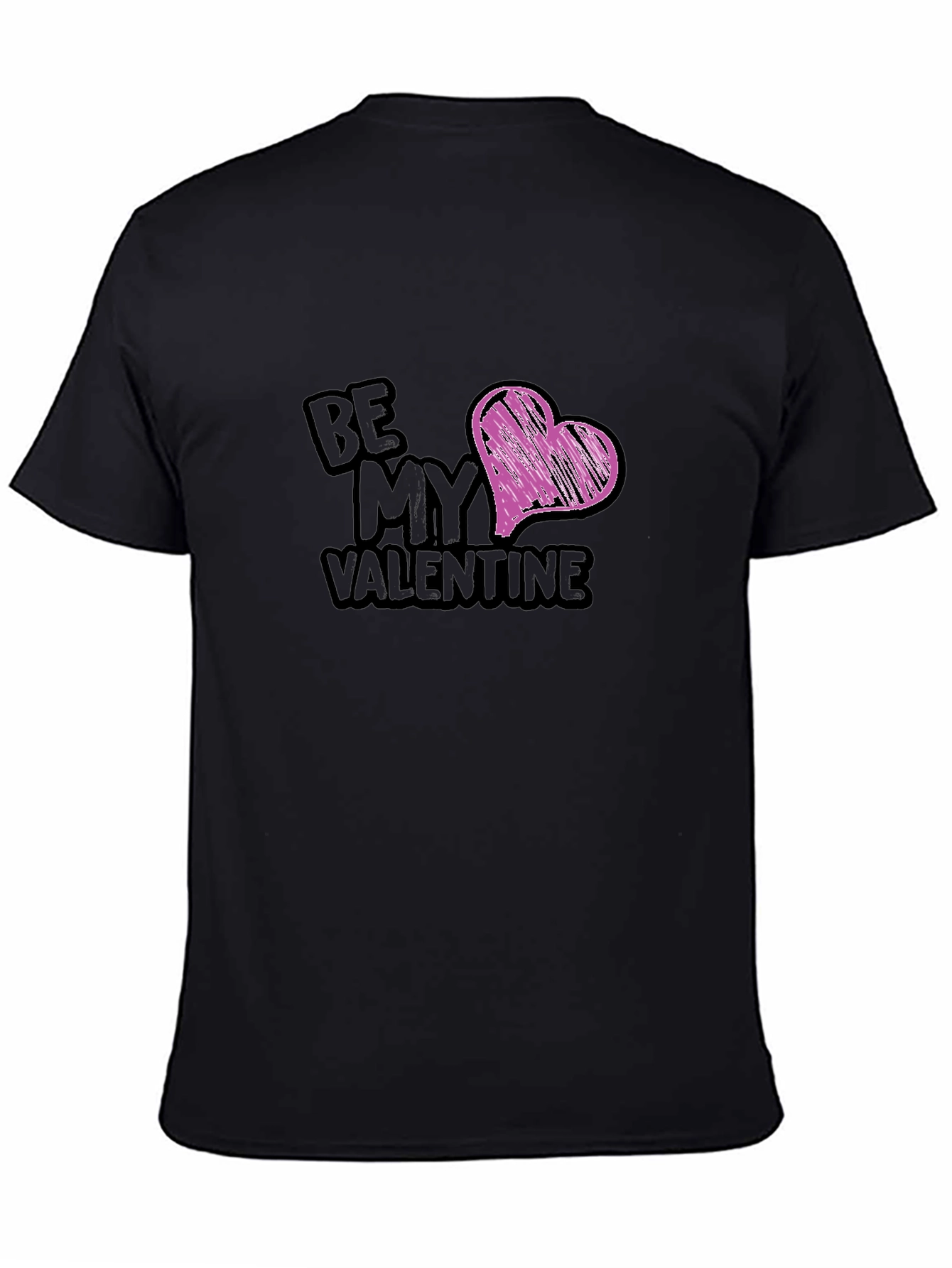 Be My Valentine Black Graphic Tee