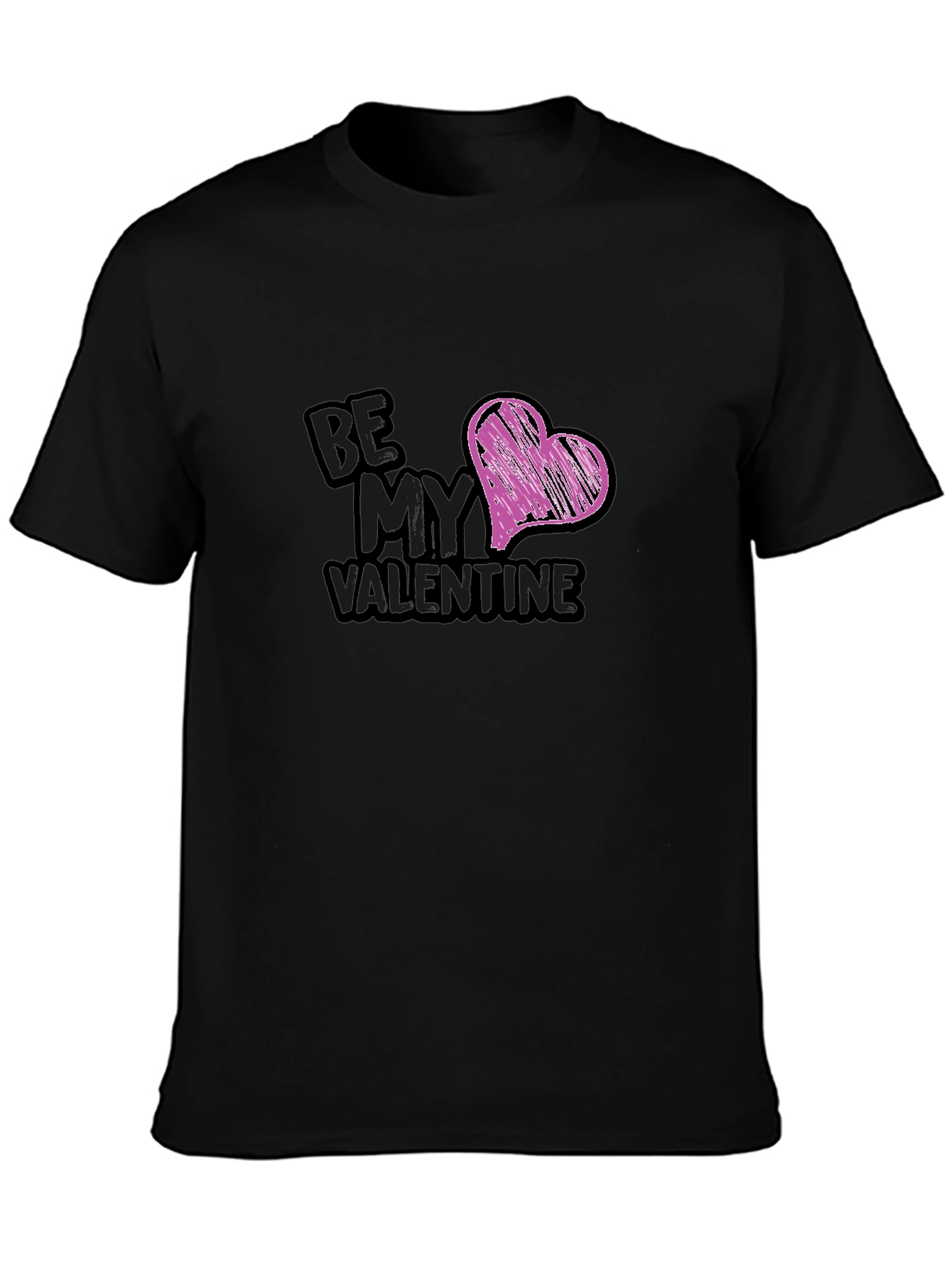 Be My Valentine Black Graphic Tee