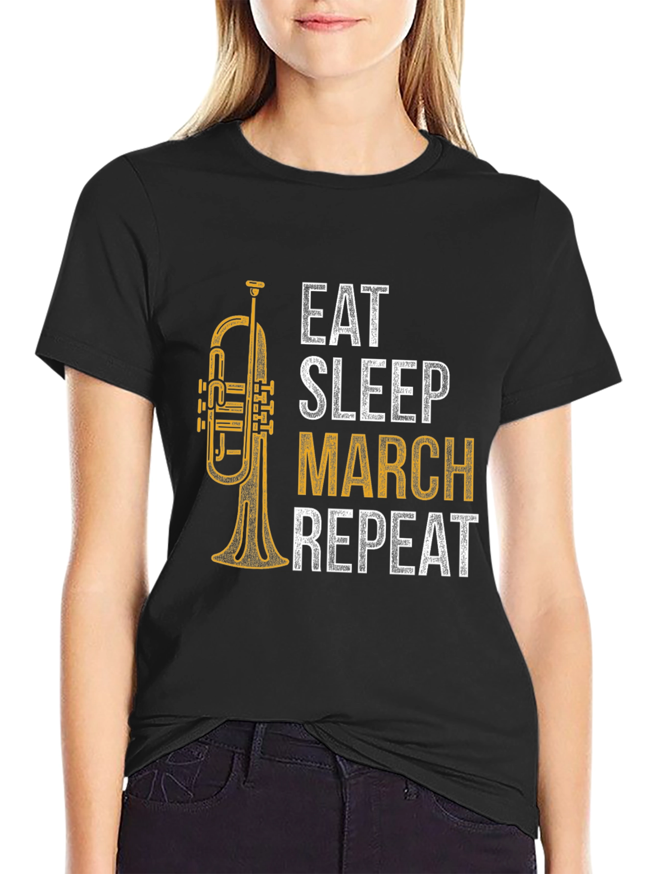 Eat Sleep March Repeat Trumpet T-Shirt