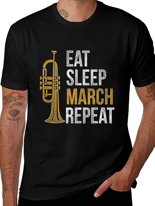 Eat Sleep March Repeat Trumpet T-Shirt