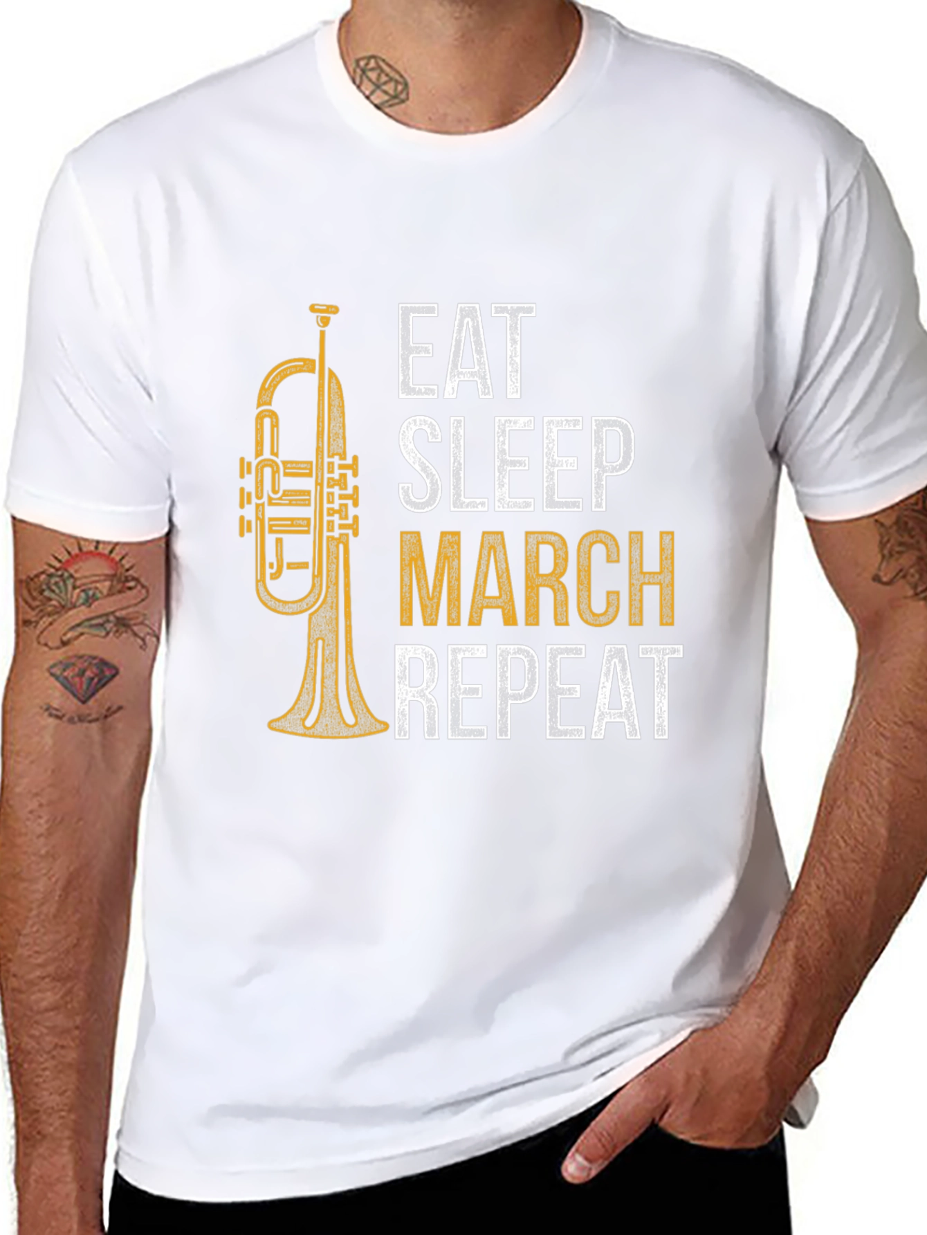 Eat Sleep March Repeat Trumpet T-Shirt