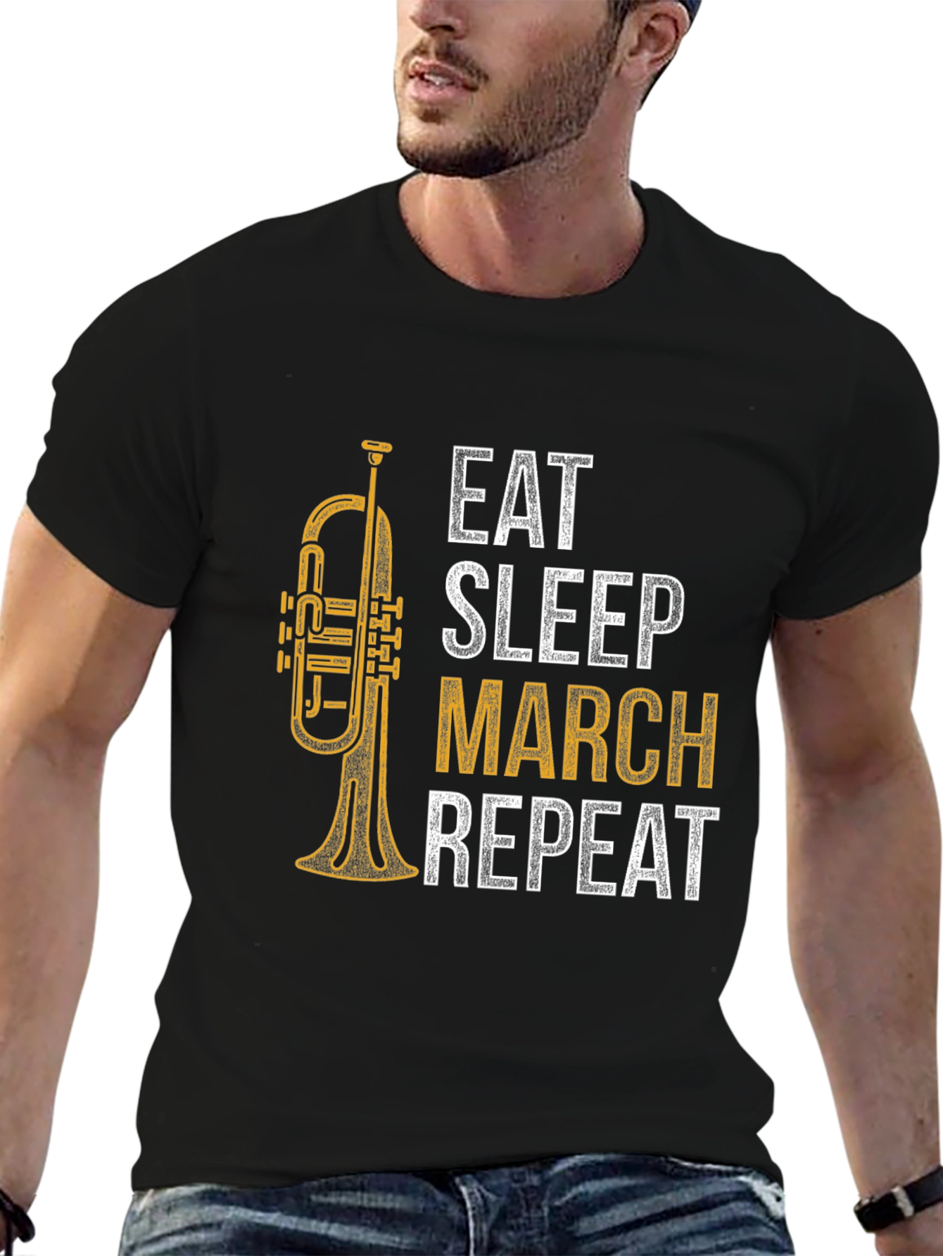 Eat Sleep March Repeat Trumpet T-Shirt