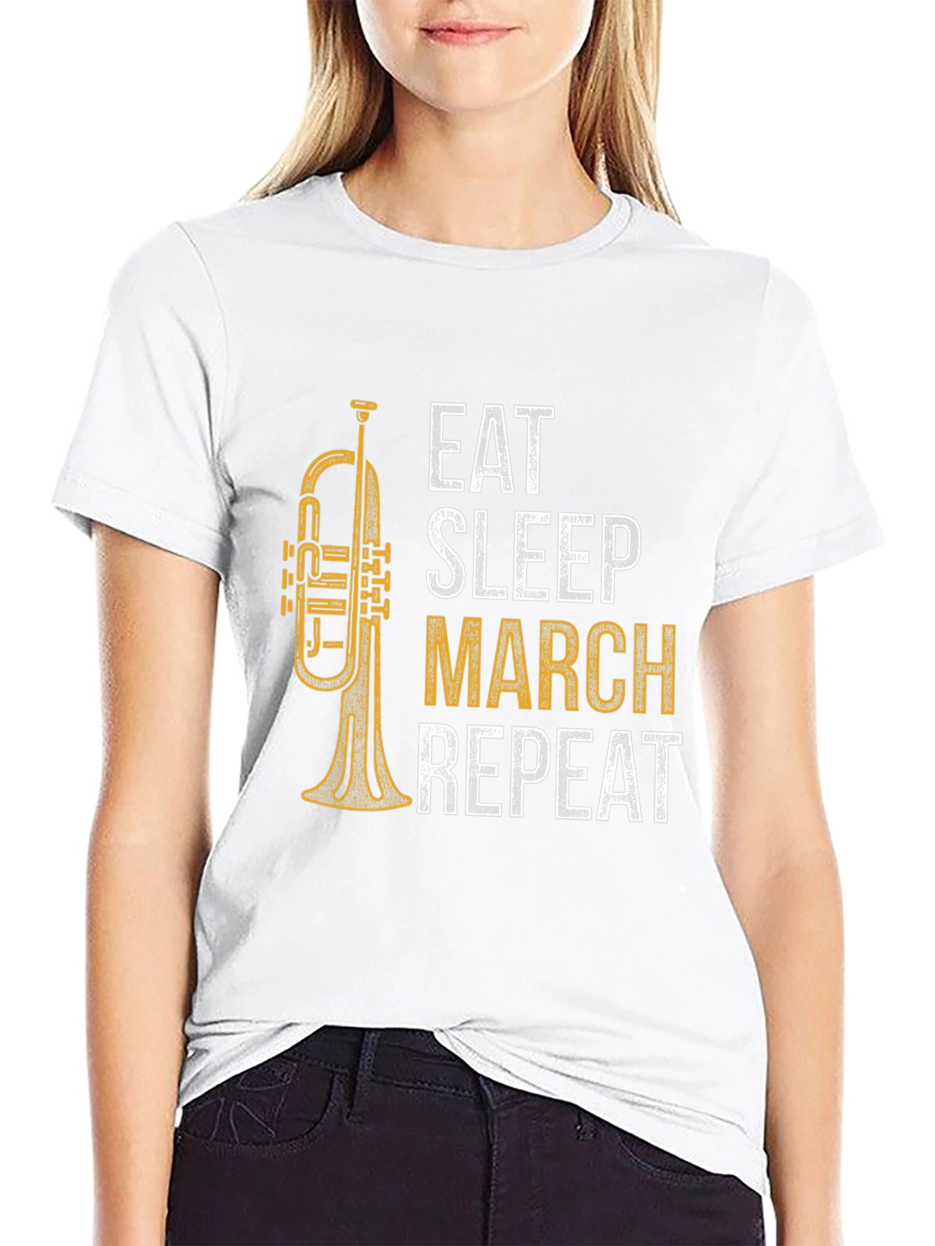 Eat Sleep March Repeat Trumpet T-Shirt